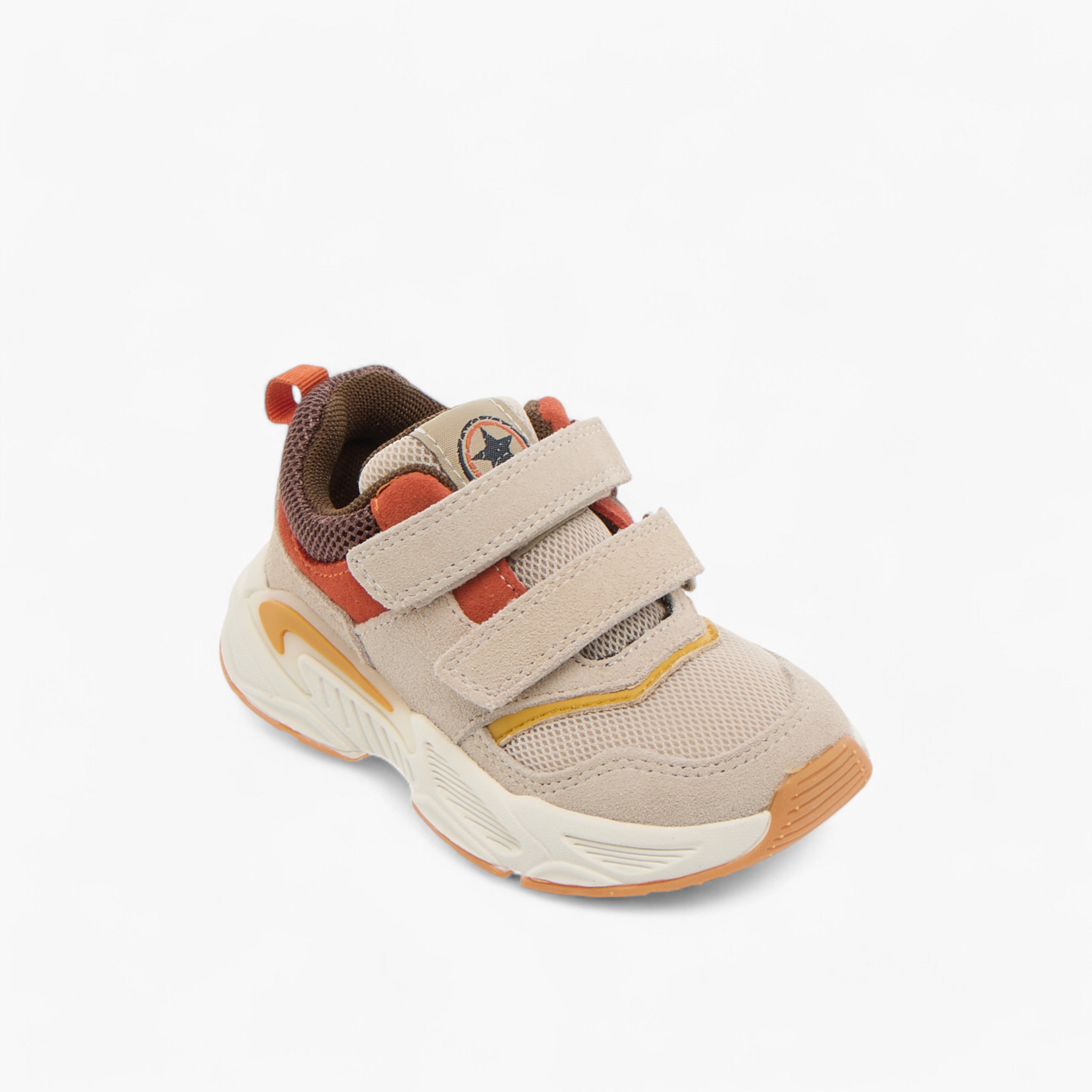Juniors Textured Sneakers with Hook and Loop Closure-boys-shoes-sneakers-image-2