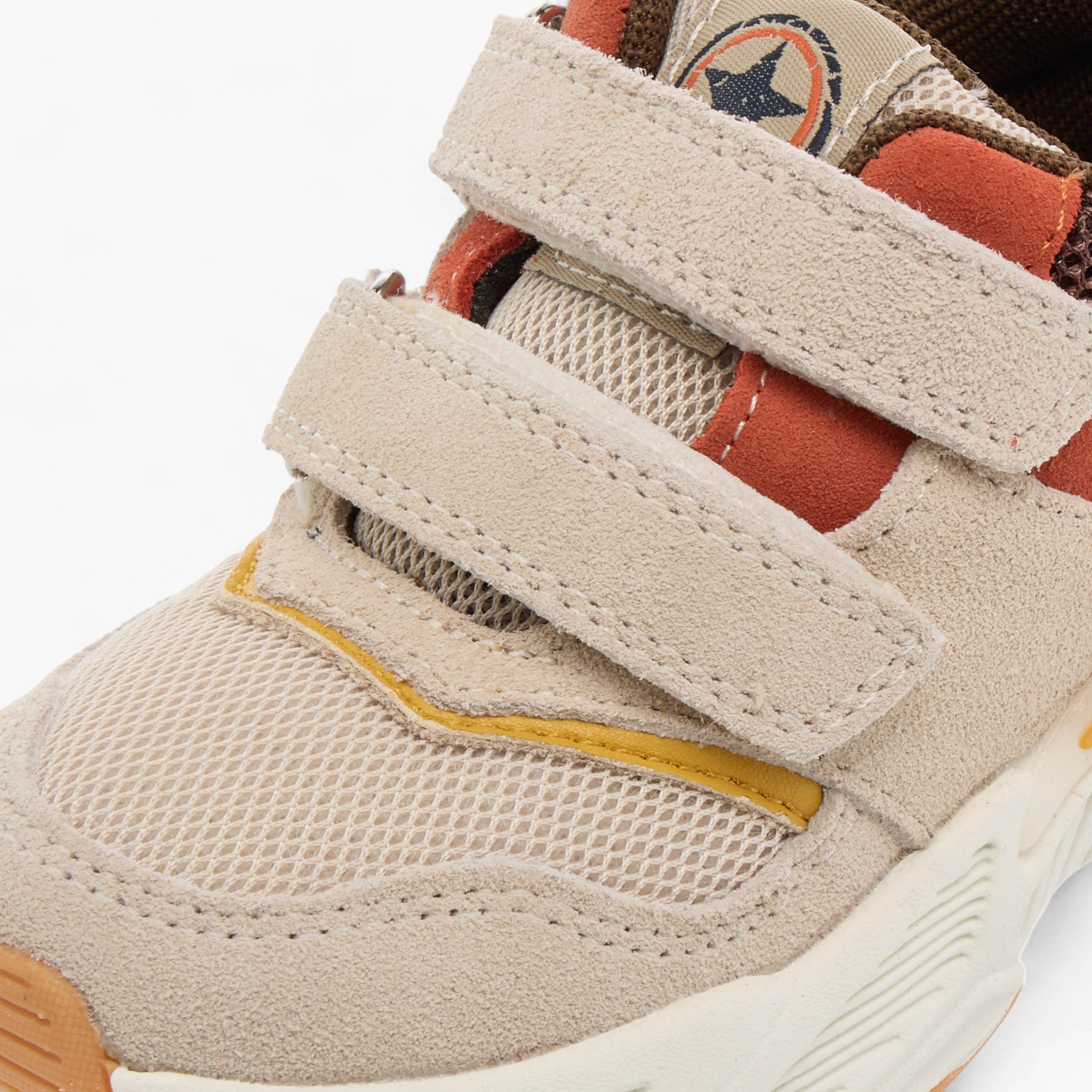 Juniors Textured Sneakers with Hook and Loop Closure-boys-shoes-sneakers-image-4