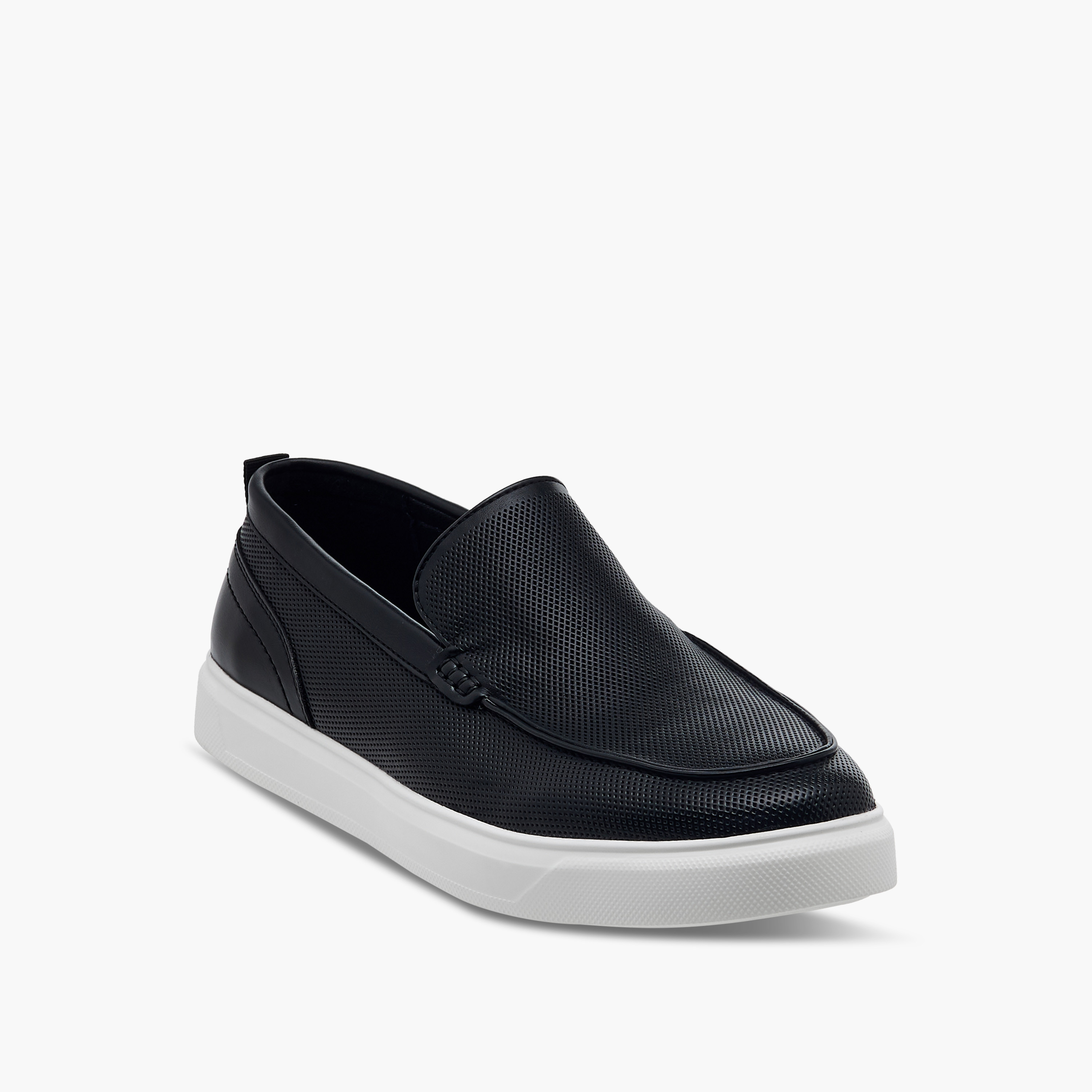 Lee Cooper Men's Textured Slip-On Loafers-men-shoes-loafersandmoccasins-image-2