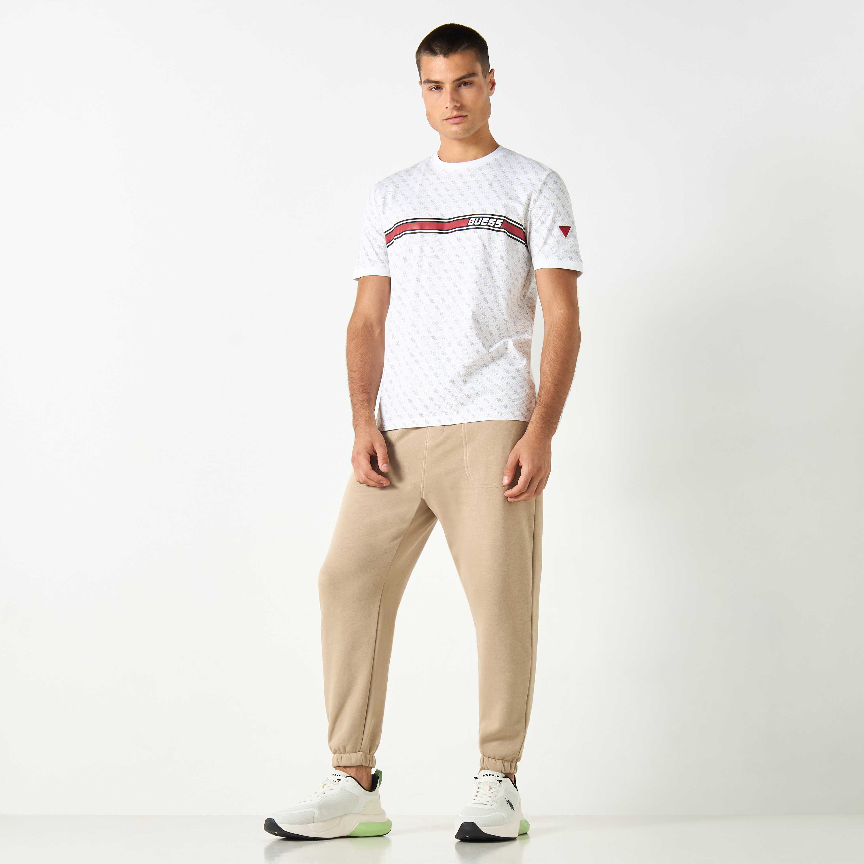 Guess All-Over Monogram Print Crew Neck T-shirt with Short Sleeves-men-clothing-tshirtsandpolos-tshirts-image-2