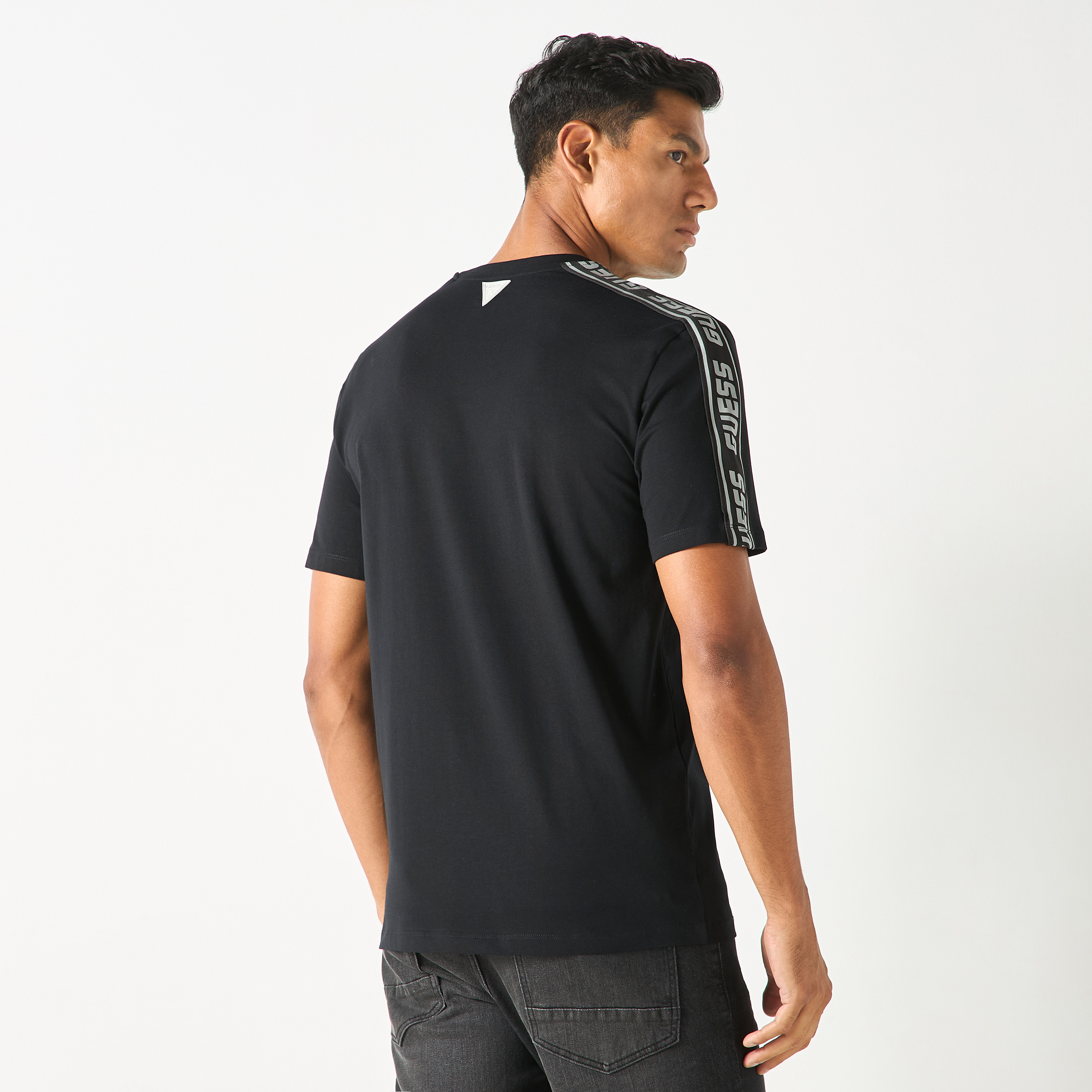 Guess Logo Print Crew Neck T-shirt with Short Sleeves-men-clothing-tshirtsandpolos-tshirts-image-18