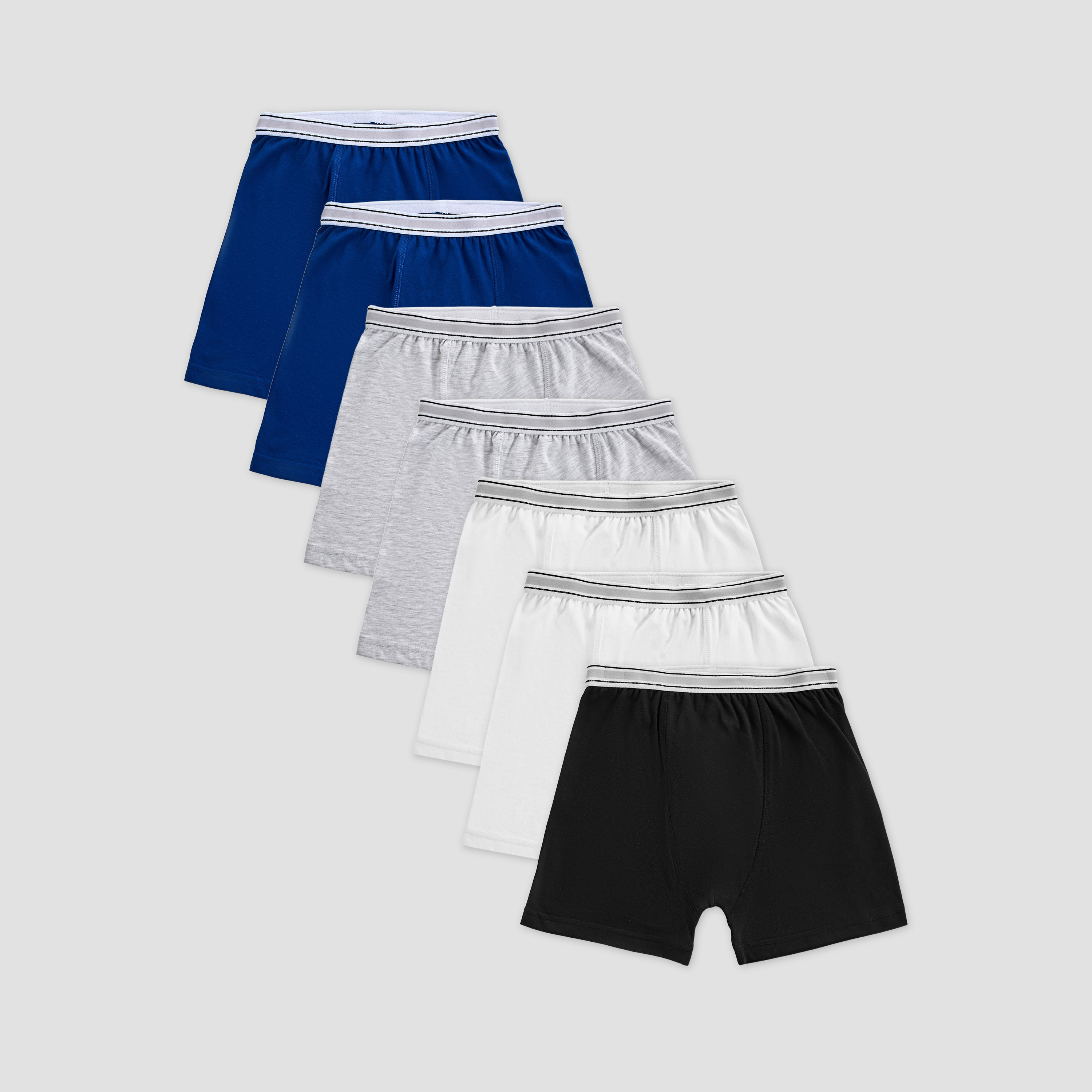 Juniors Boys Boxers with Elastic Waist - Cotton - 7-Piece Set-boys-clothing-innerwear-boxersandbriefs-image-1