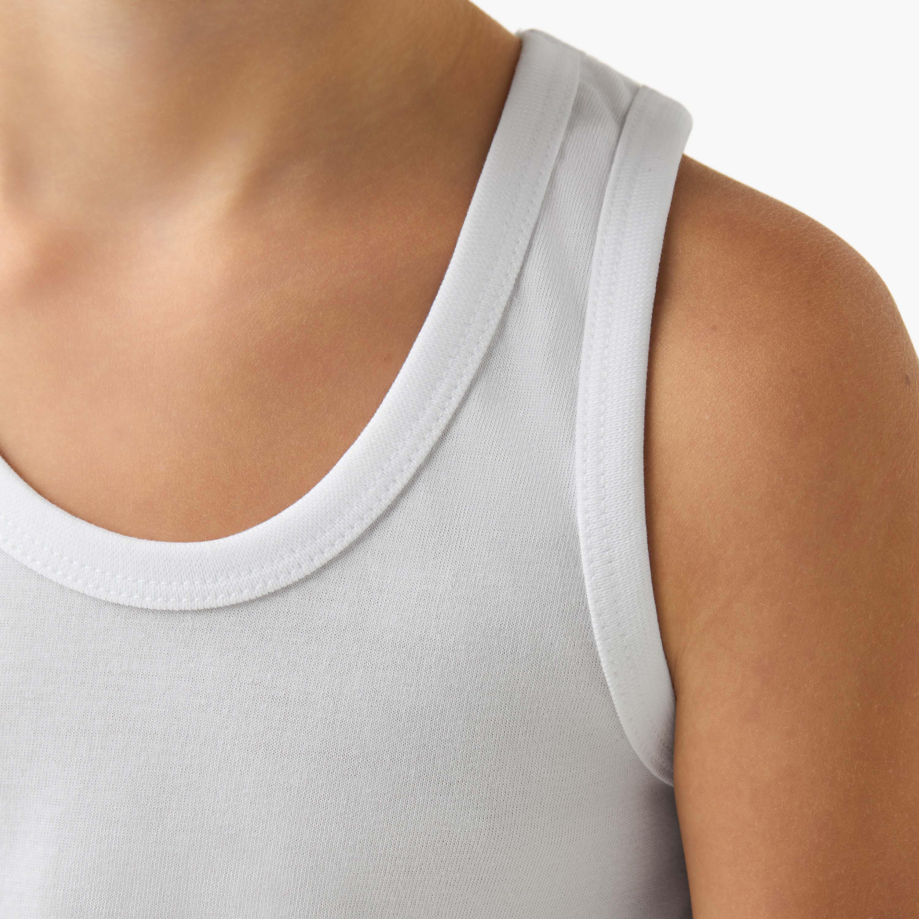 Juniors Boys Vest - Cotton - Scoop Neck - 5-Piece Set-boys-clothing-innerwear-vests-image-5