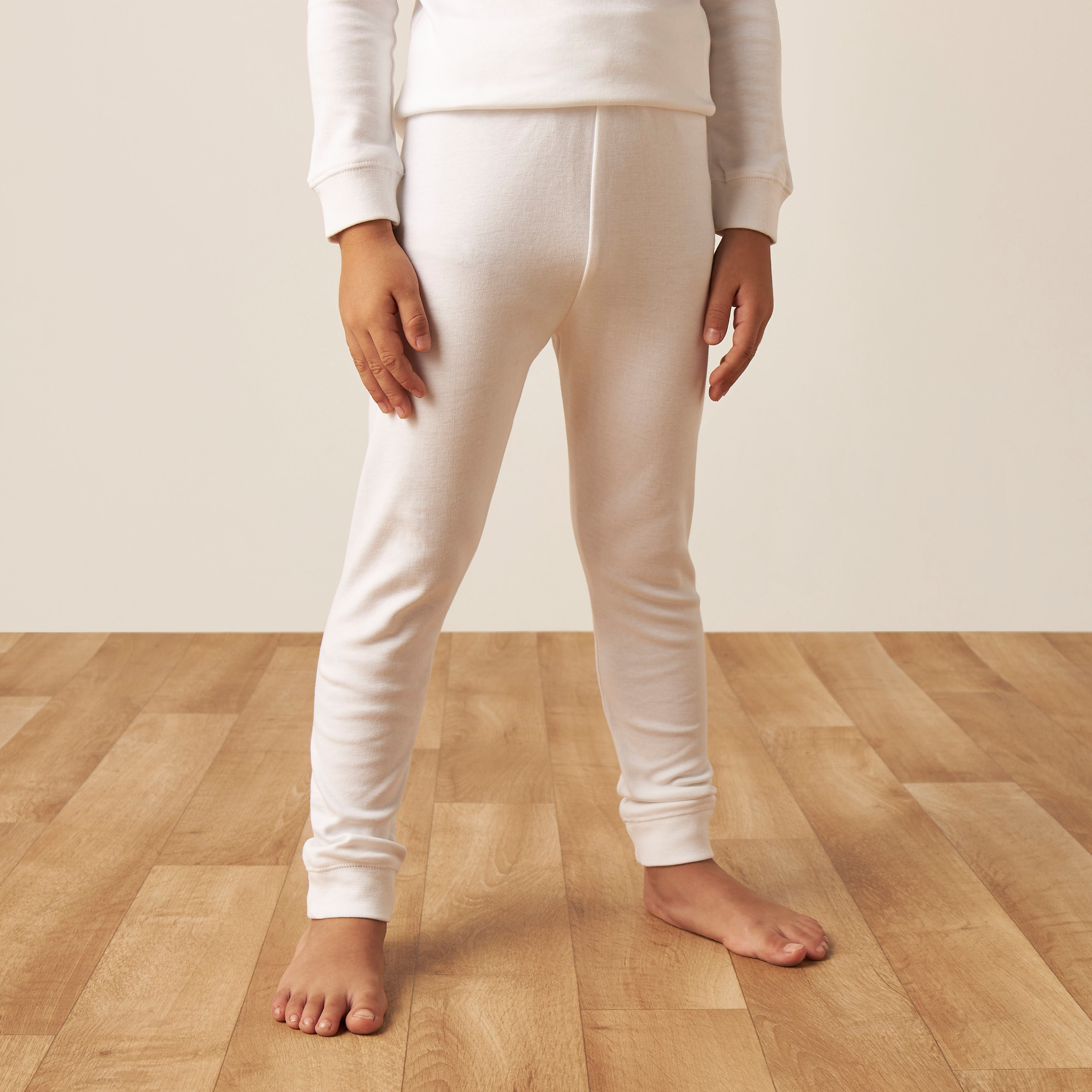 Juniors Solid Thermal T-shirt and Pyjama Set-boys-clothing-winterwear-thermalsets-image-3