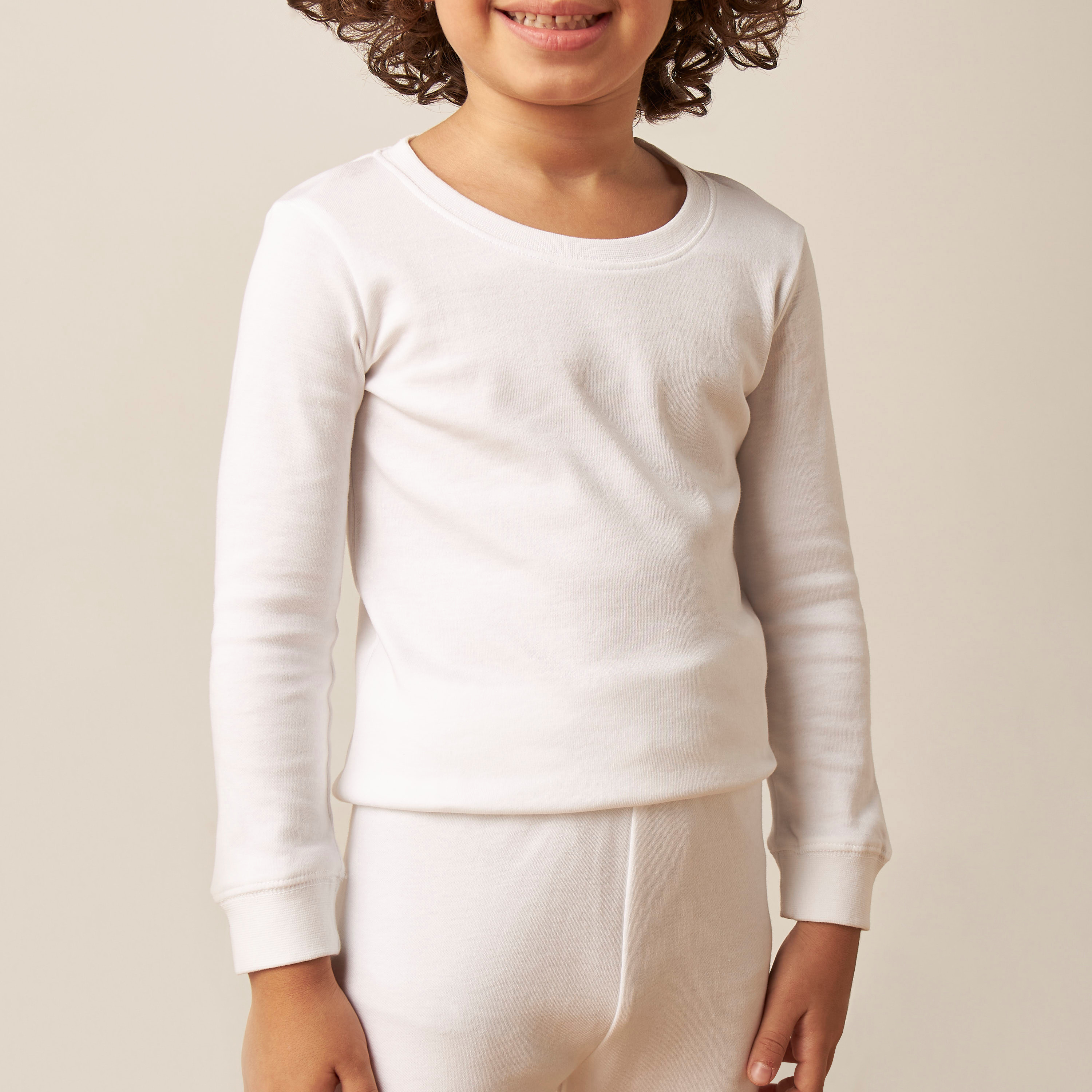 Juniors Solid Thermal T-shirt and Pyjama Set-boys-clothing-winterwear-thermalsets-image-4