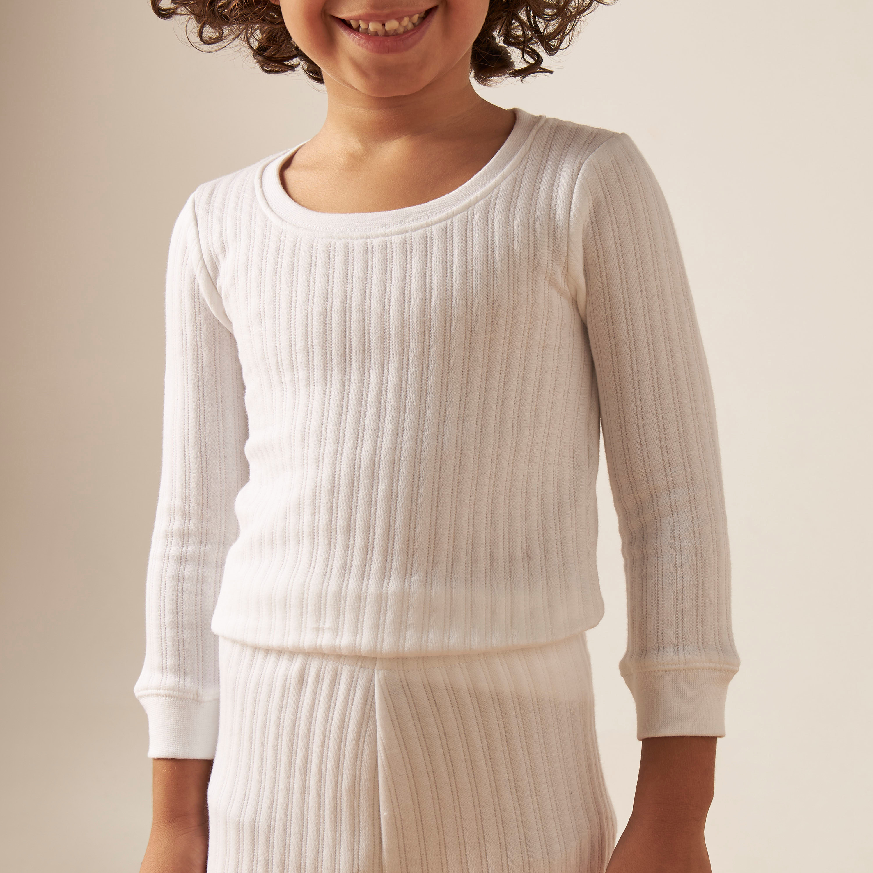 طقم بنطلون بيجاما وتيشيرت حراري بارز الملمس من جونيورز-baby-boys-clothing-winterwear-thermalsets-image-4