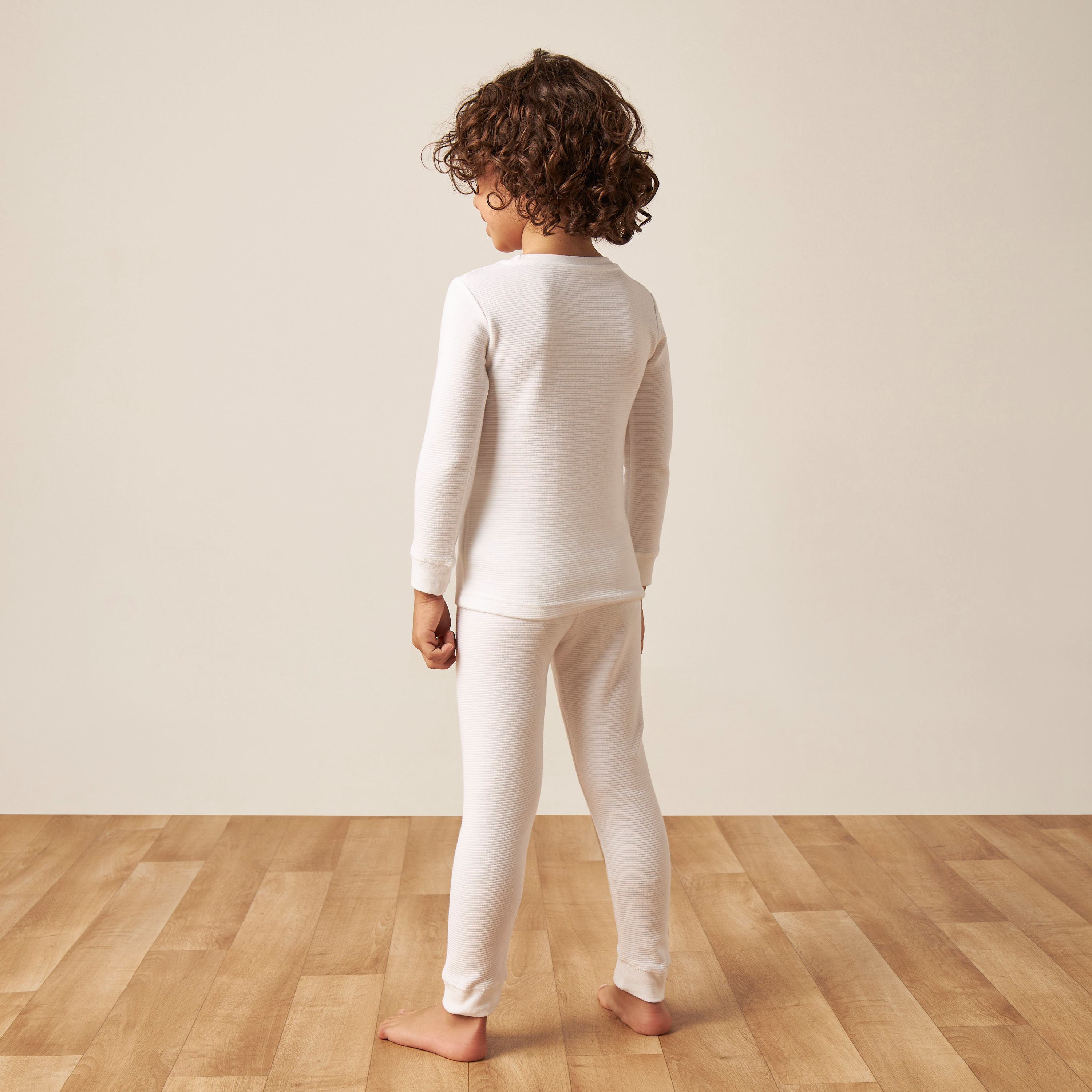 Juniors Textured Thermal T-shirt and Pyjama Set-boys-clothing-winterwear-thermalsets-image-5
