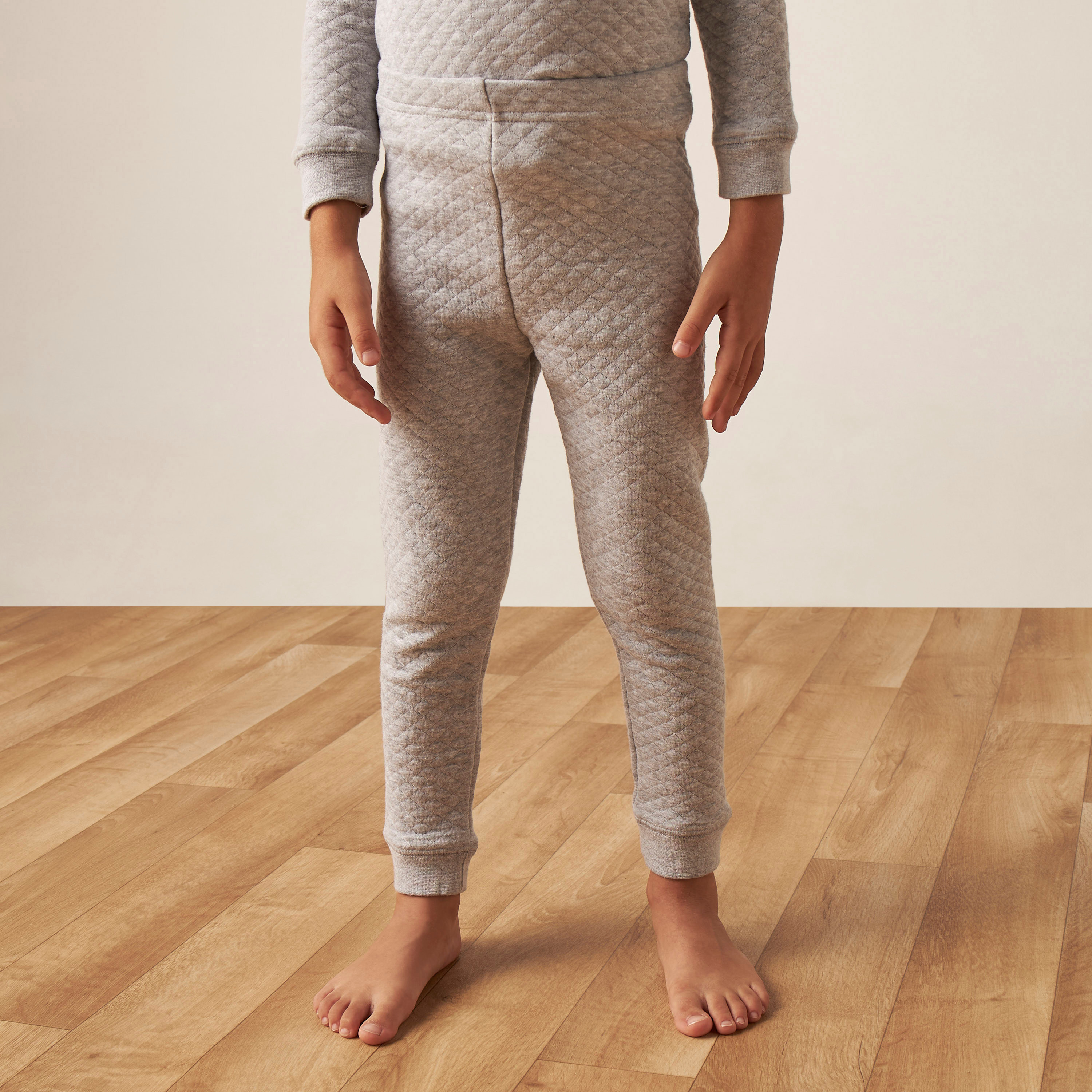 طقم بنطلون بيجاما وتيشيرت حراري بارز الملمس من جونيورز-baby-boys-clothing-winterwear-thermalsets-image-3