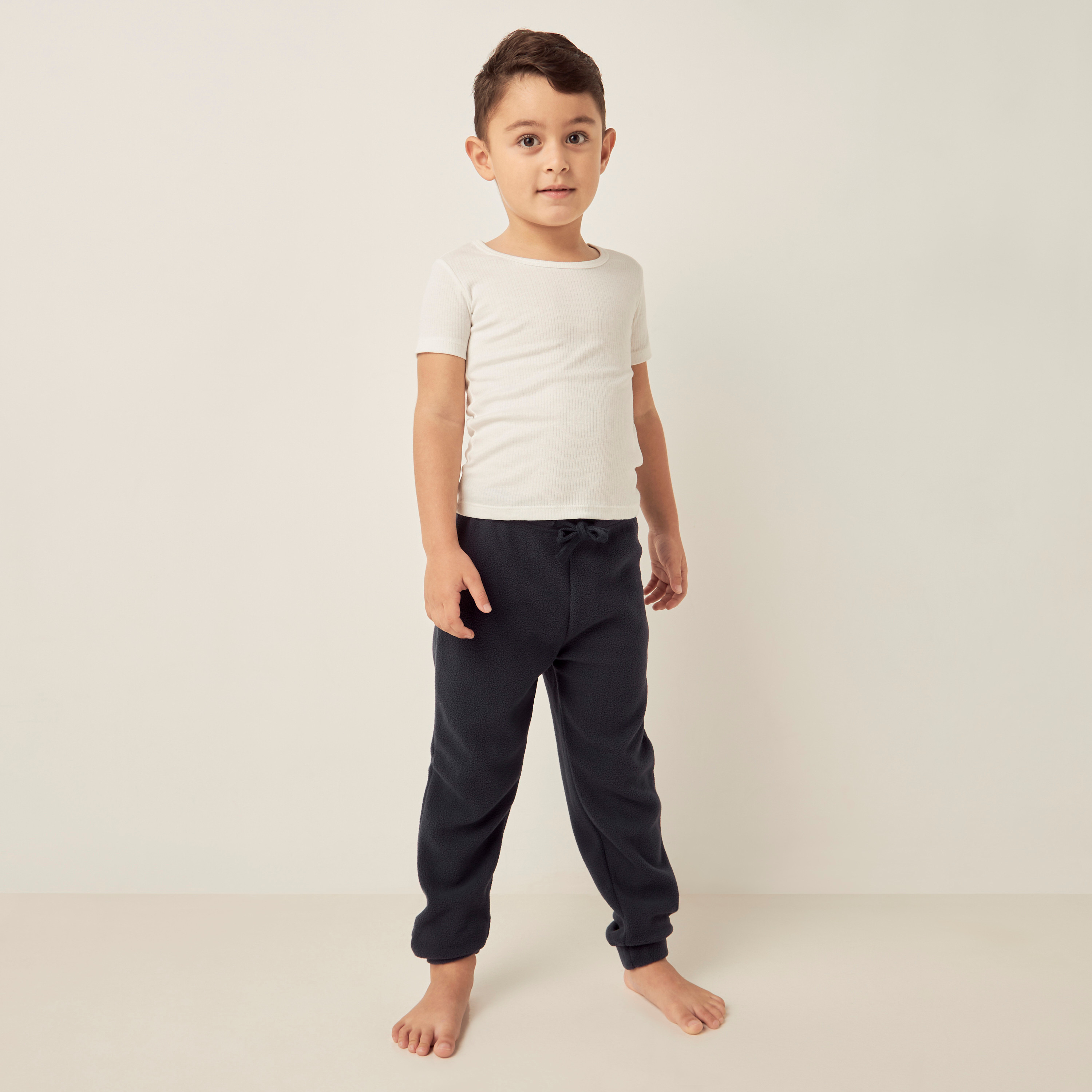فيست حراري بارز الملمس بياقة ضيقة وأكمام قصيرة من جونيورز-baby-boys-clothing-winterwear-thermalsets-image-3