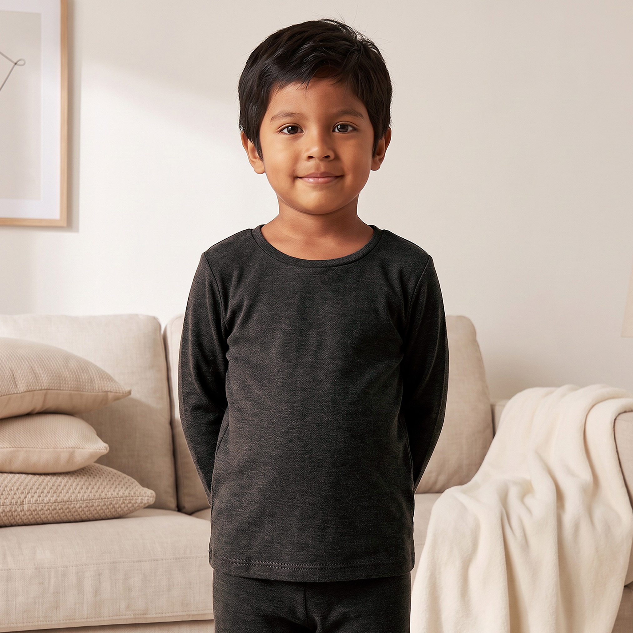 طقم حراري بياقة مستديرة وأكمام طويلة وخصر مطاطي من جونيورز-baby-boys-clothing-winterwear-thermalsets-image-3