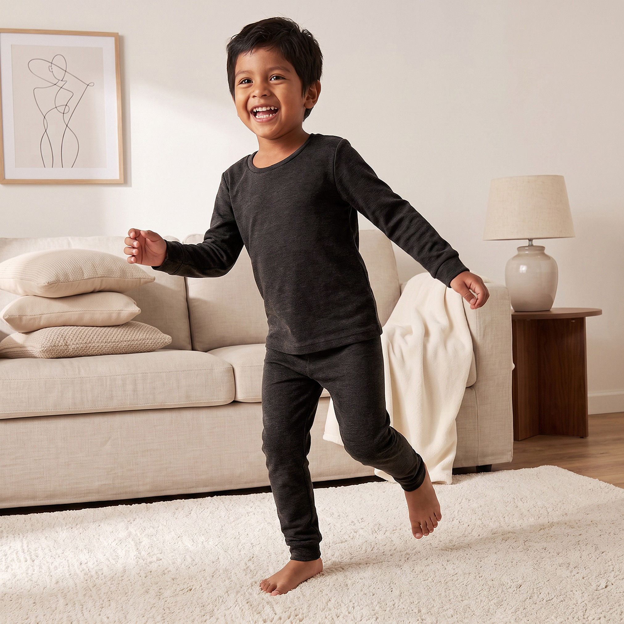 طقم حراري بياقة مستديرة وأكمام طويلة وخصر مطاطي من جونيورز-baby-boys-clothing-winterwear-thermalsets-image-5