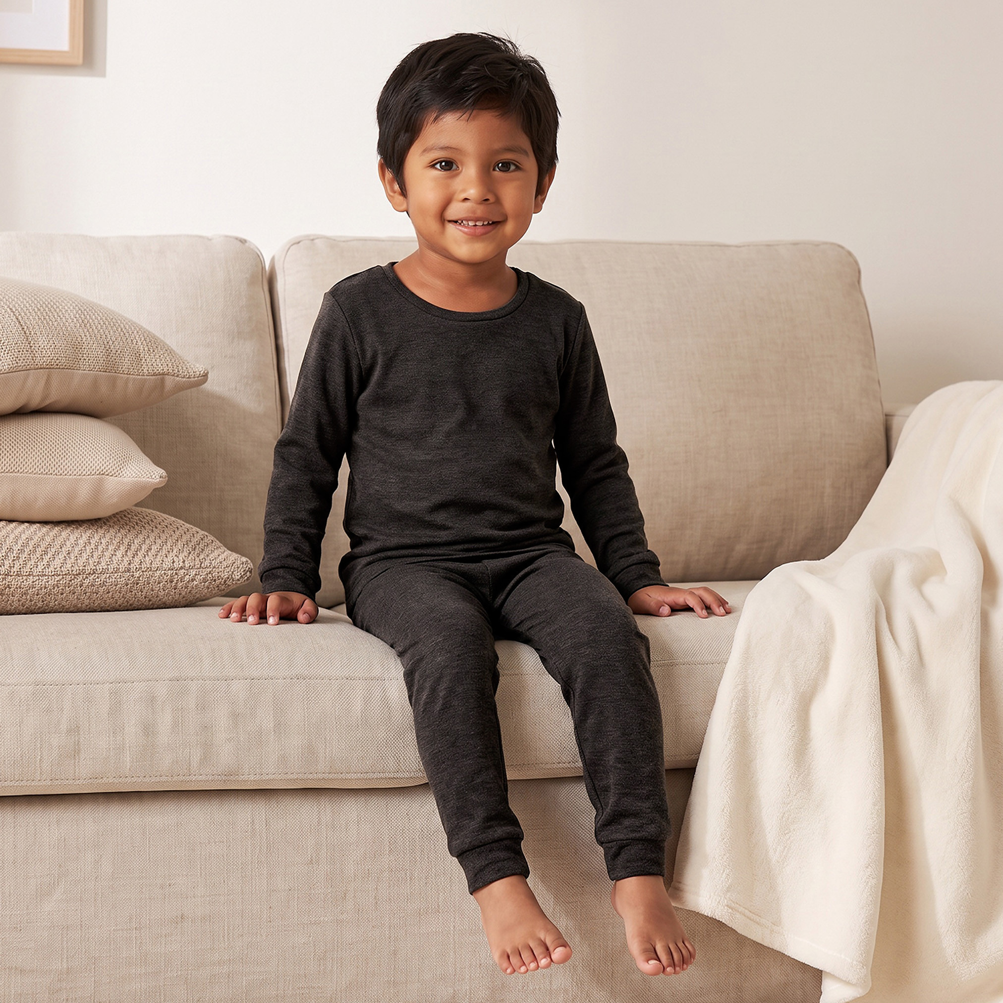 طقم حراري بياقة مستديرة وأكمام طويلة وخصر مطاطي من جونيورز-baby-boys-clothing-winterwear-thermalsets-image-6