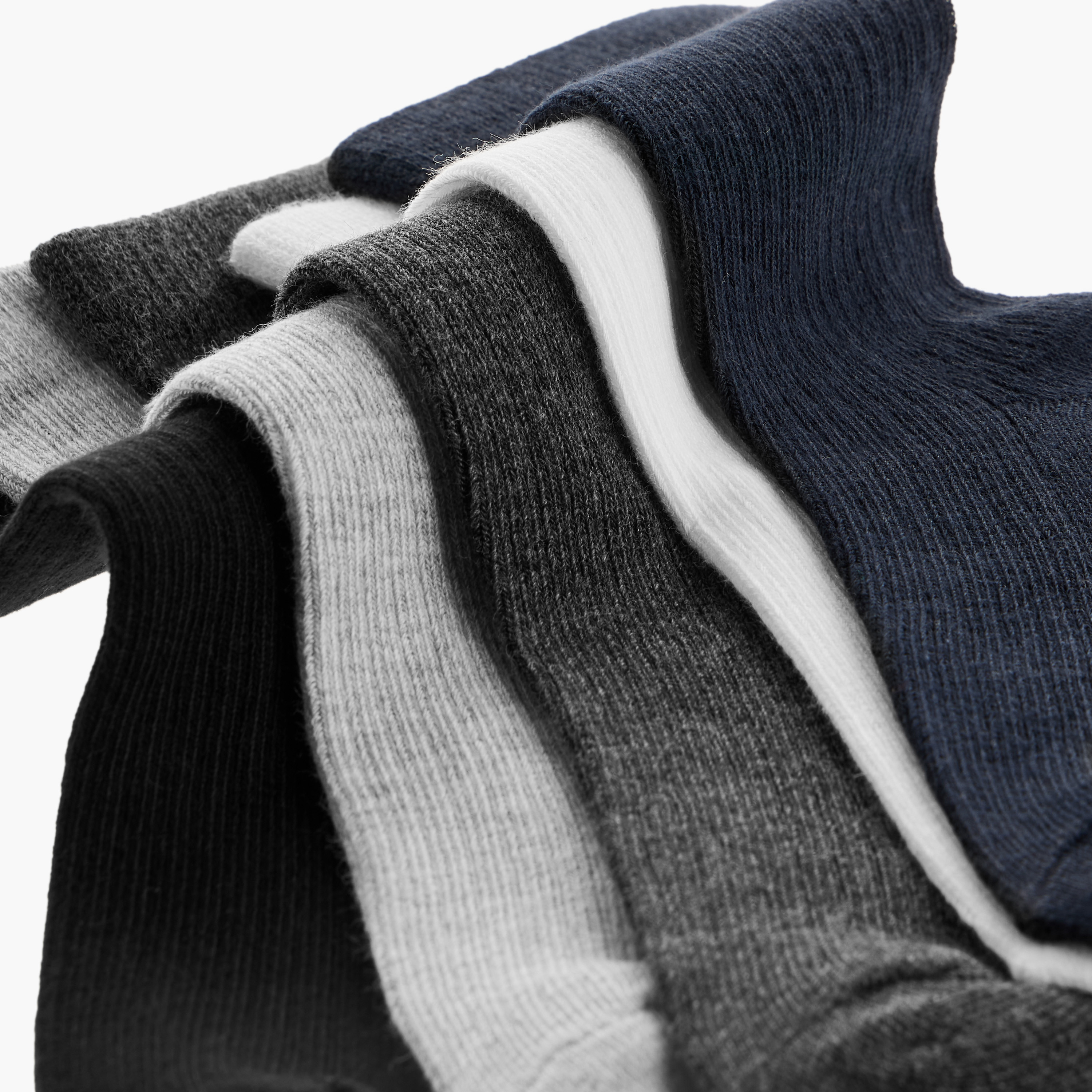 Gloo Solid Crew Length Socks with Cuffed Hem - Pack of 5-baby-boys-accessories-socks-image-4