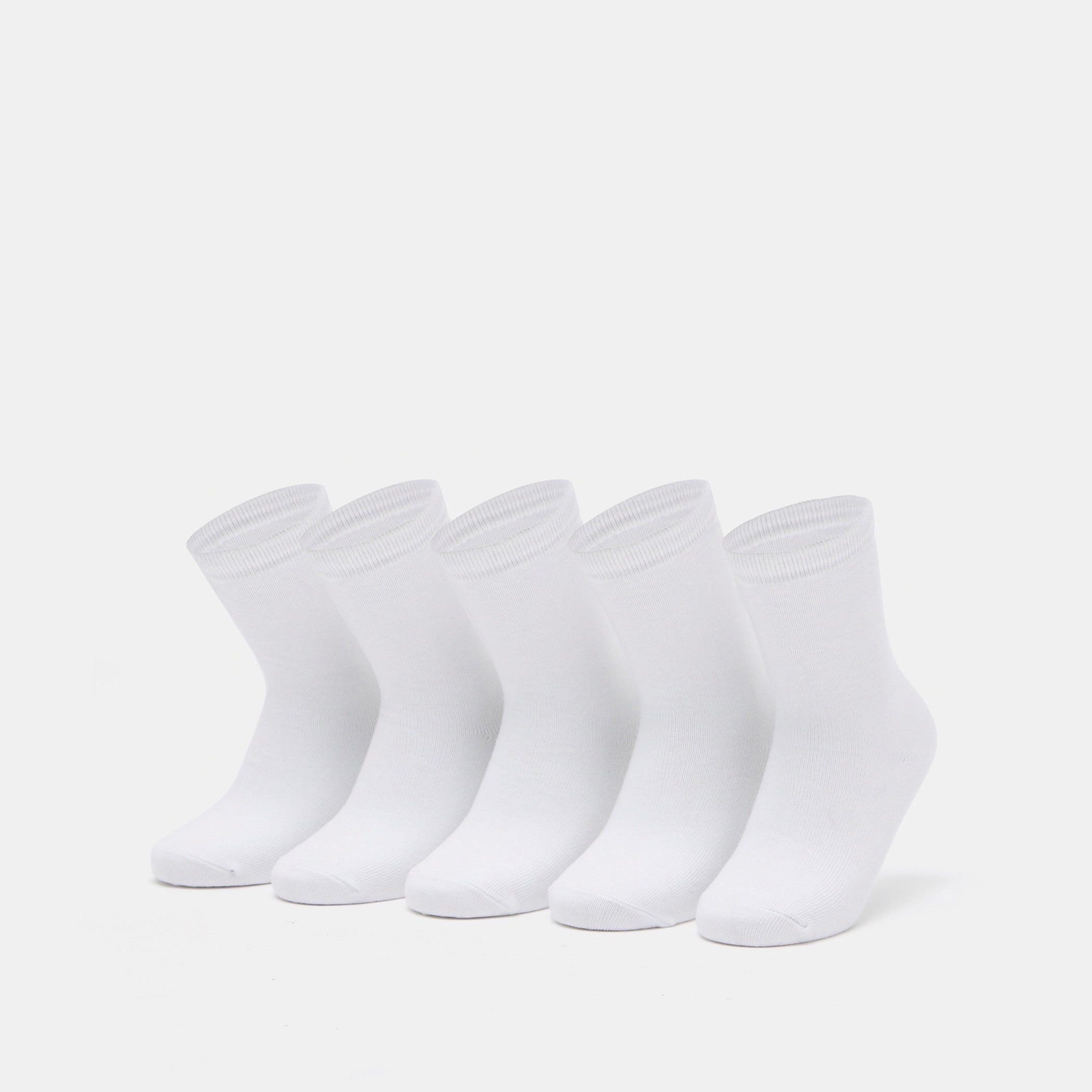 Gloo Solid Crew Length Socks with Cuffed Hem - Pack of 5-boys-accessories-socks-image-1