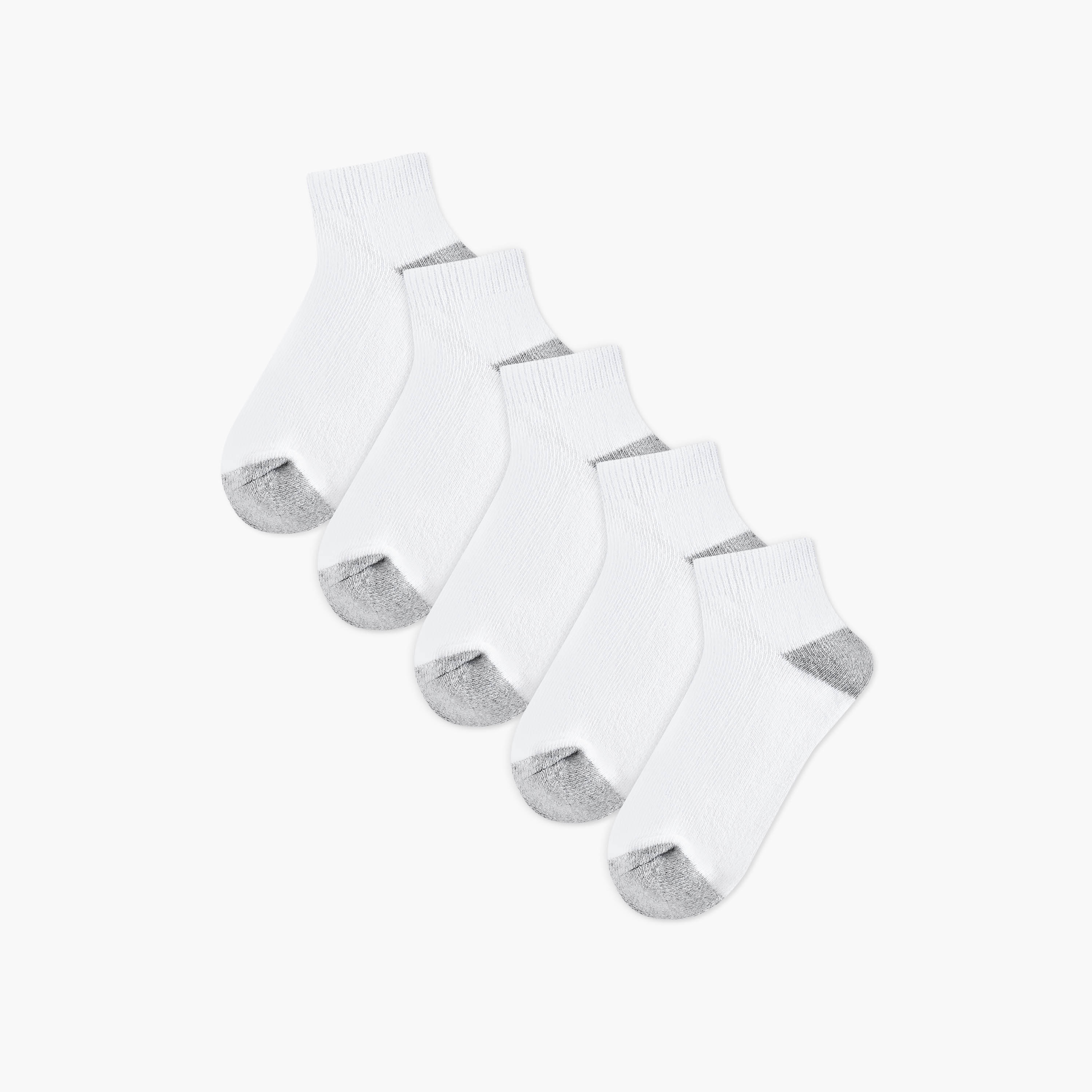 جوارب سادة بطول الكاحل وحواف مطاطية من جلوو - طقم من 5 أزواج-baby-boys-accessories-socks-image-5