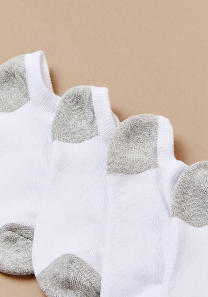 Gloo Solid Ankle-Length Socks with Cuffed Hem - Pack of 5-Socks-image-2