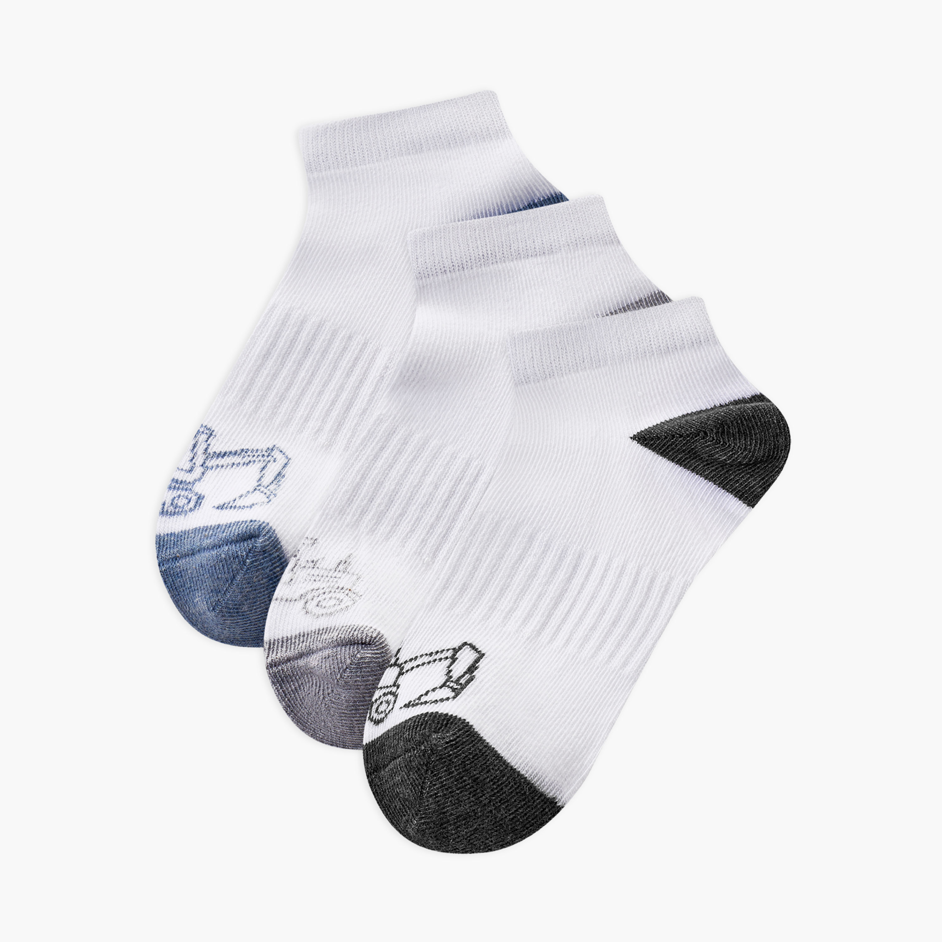 طقم جوارب للأولاد بطبعة مركبات البناء من جونيورز - 3 أزواج-boys-accessories-socks-image-1