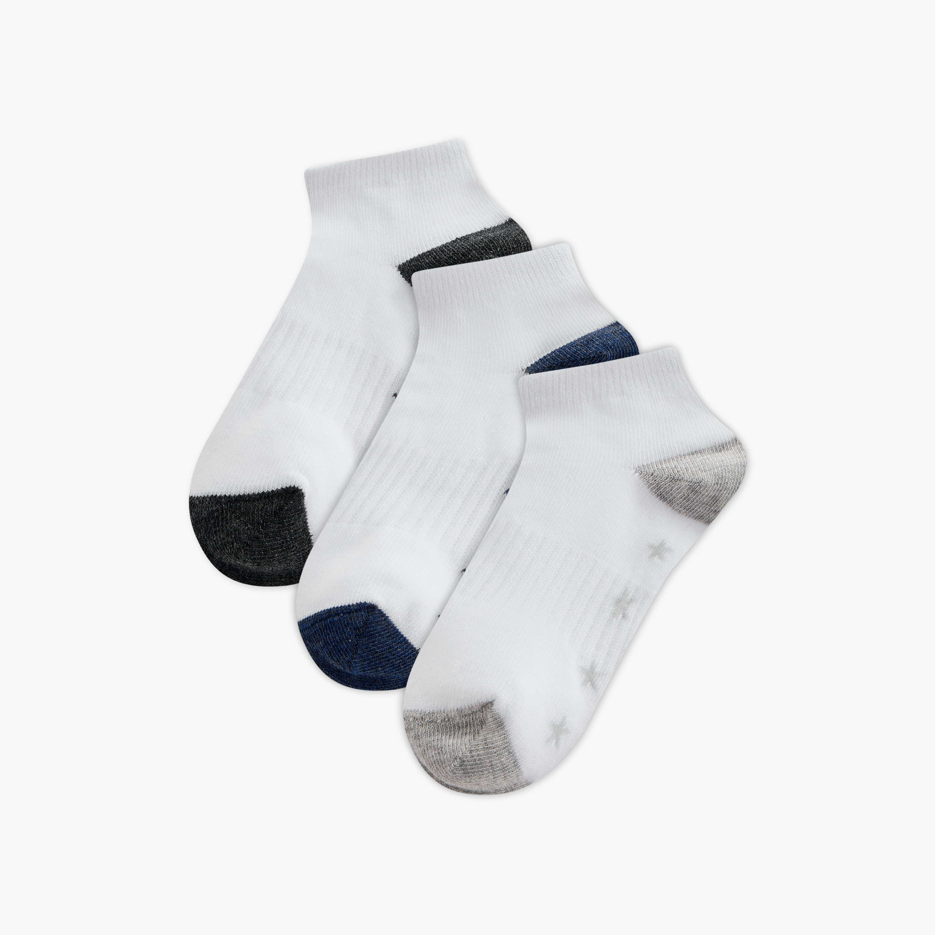 Juniors Star Print Ankle Length Socks - Set of 3-boys-accessories-socks-image-1