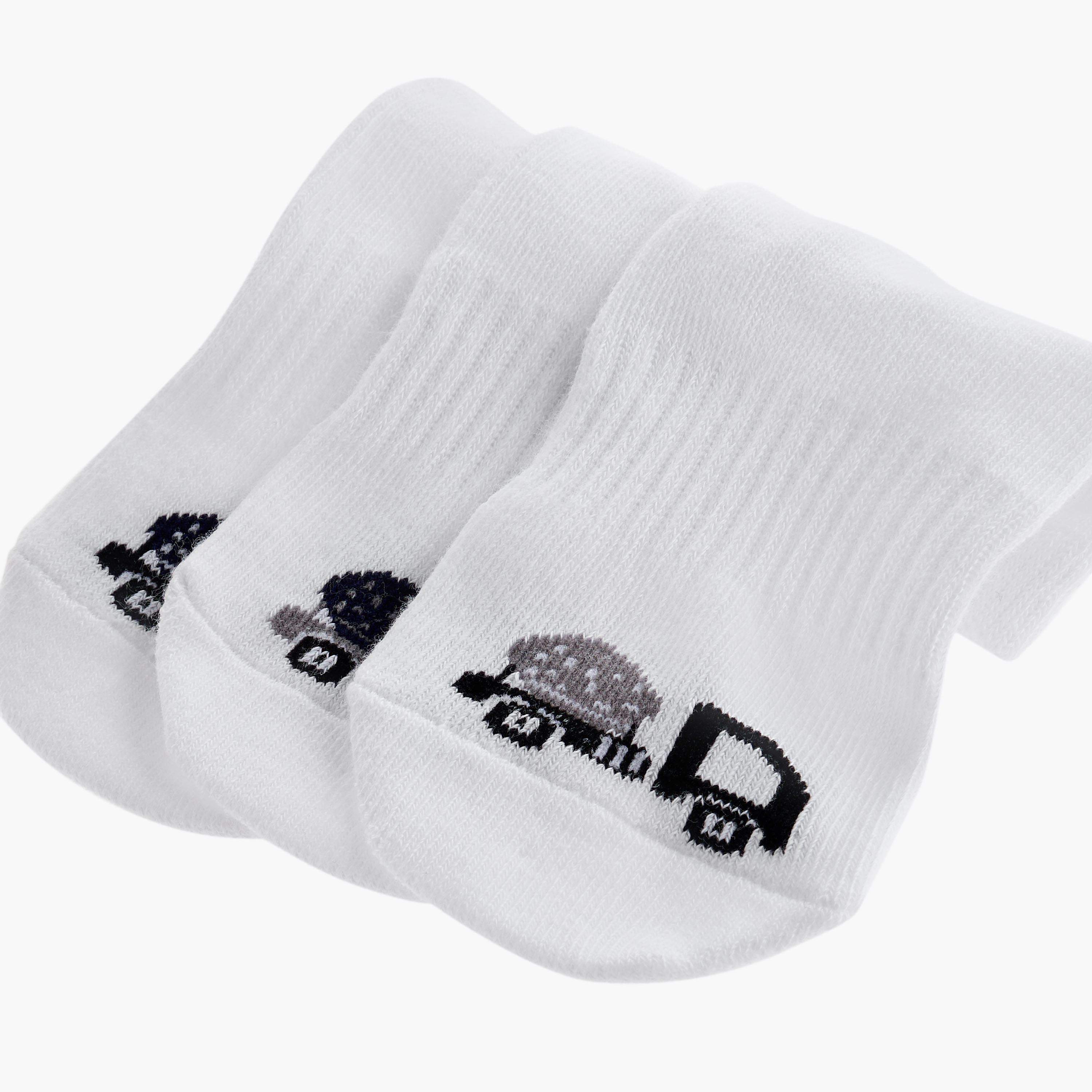Juniors Truck Print Ankle Length Socks - Set of 3-boys-accessories-socks-image-4