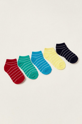 Gloo Striped Ankle Length Socks - Set of 5