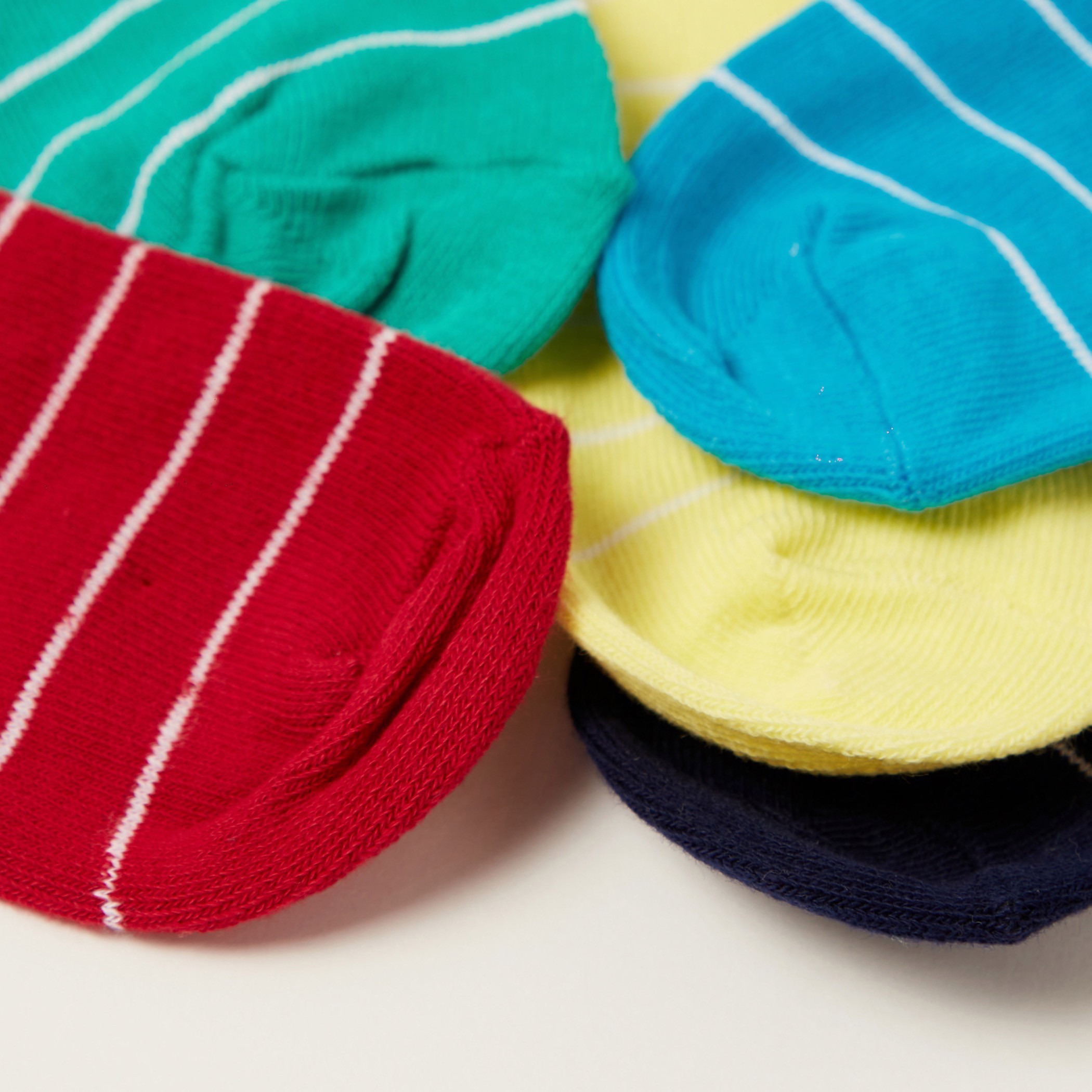 Gloo Striped Ankle Length Socks - Set of 5-boys-accessories-socks-image-4