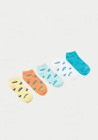Gloo Car Print Socks - Set of 5-Socks-image-0