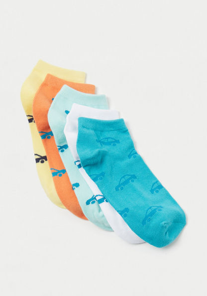 Gloo Car Print Socks - Set of 5-Socks-image-1