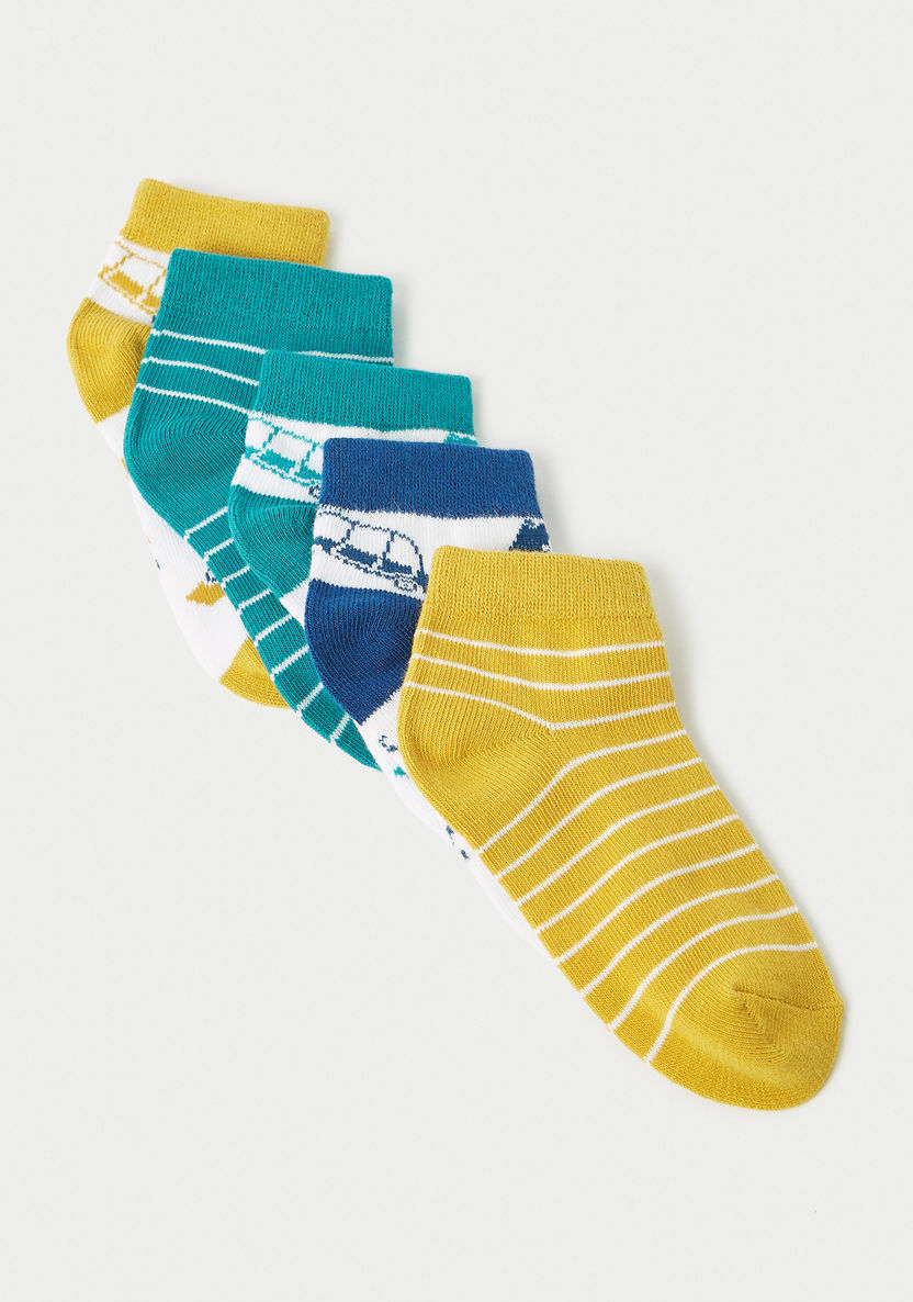 Gloo Textured Ankle Length Socks - Set of 5-Socks-image-1