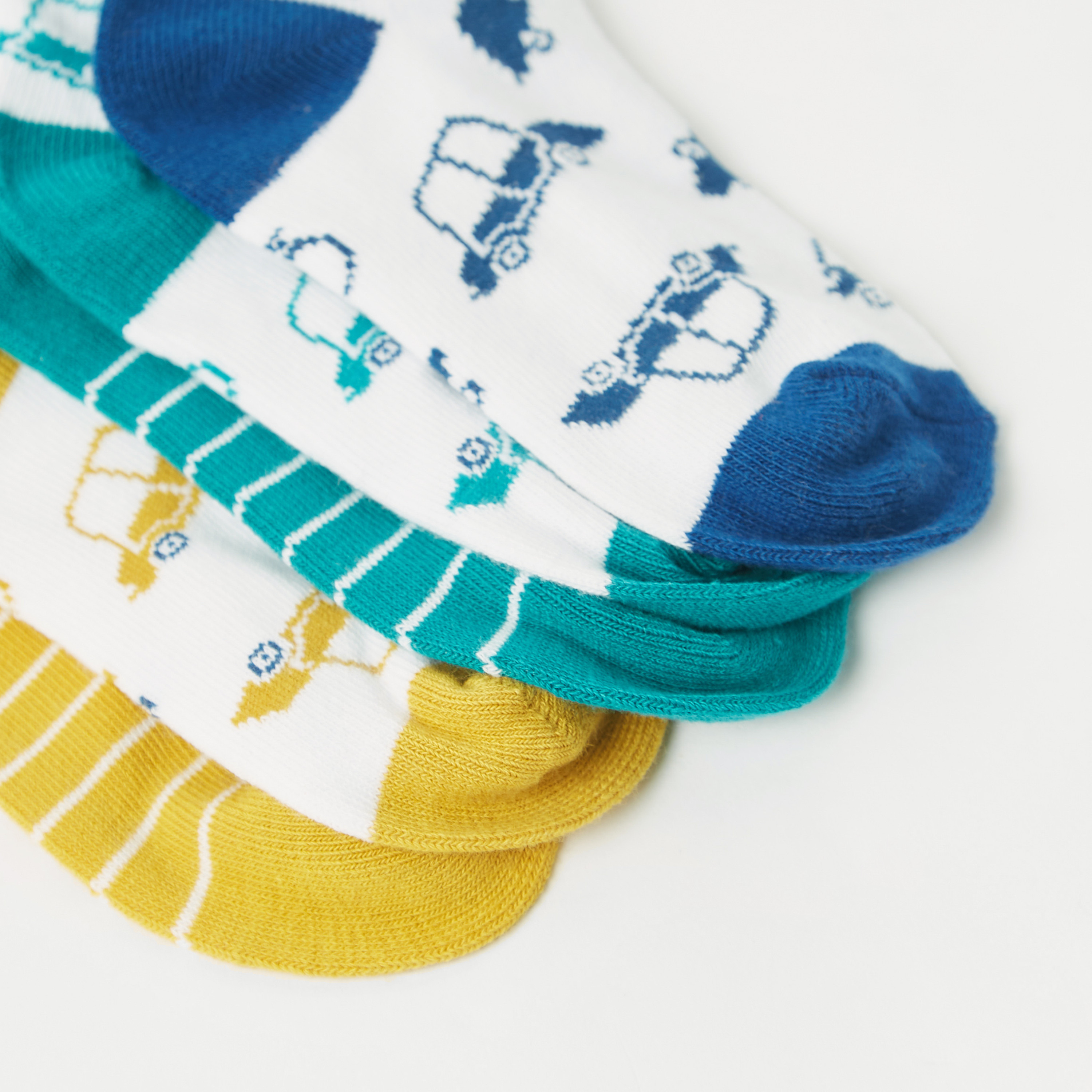 Gloo Textured Ankle Length Socks - Set of 5-boys-accessories-socks-image-4