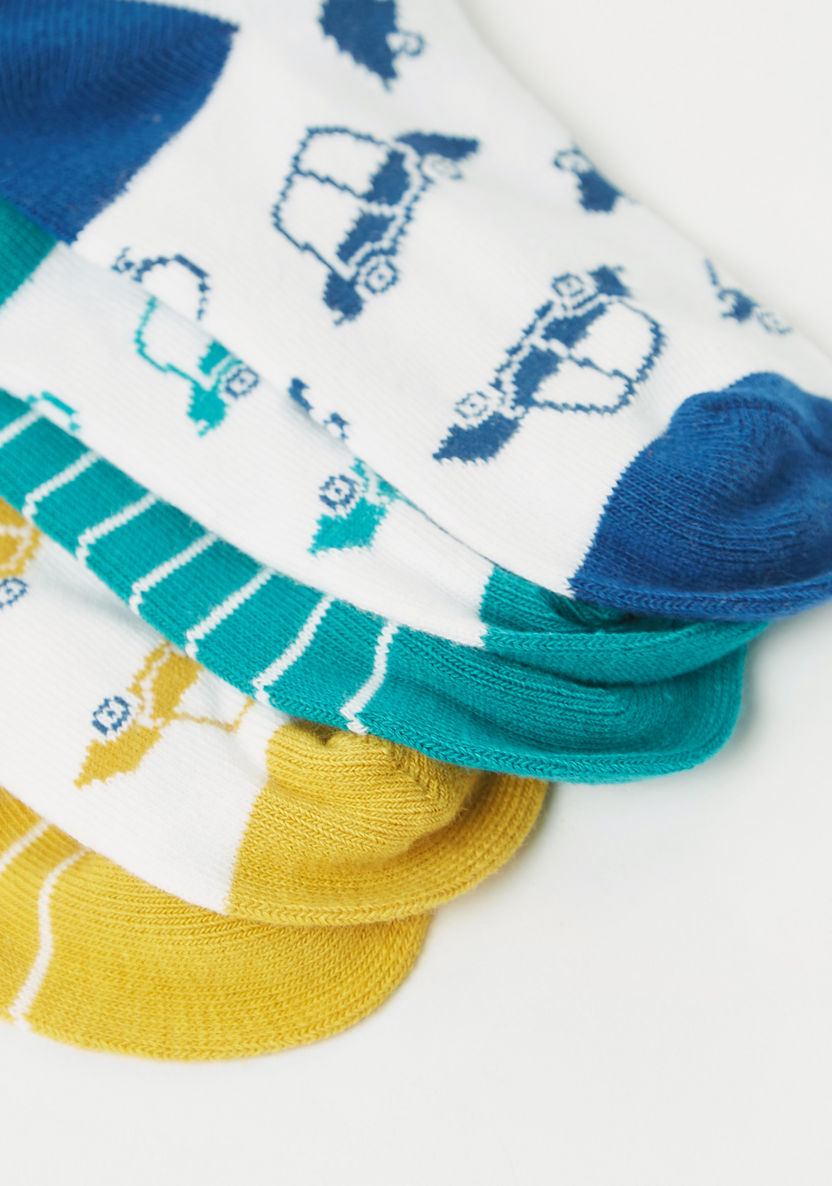 Gloo Textured Ankle Length Socks - Set of 5-Socks-image-3