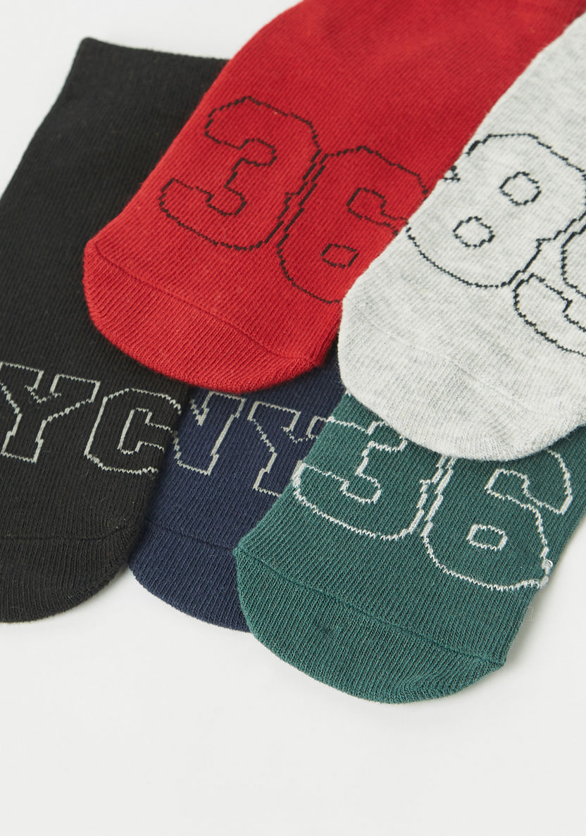 Gloo Textured Ankle Length Socks - Set of 5-Socks-image-2
