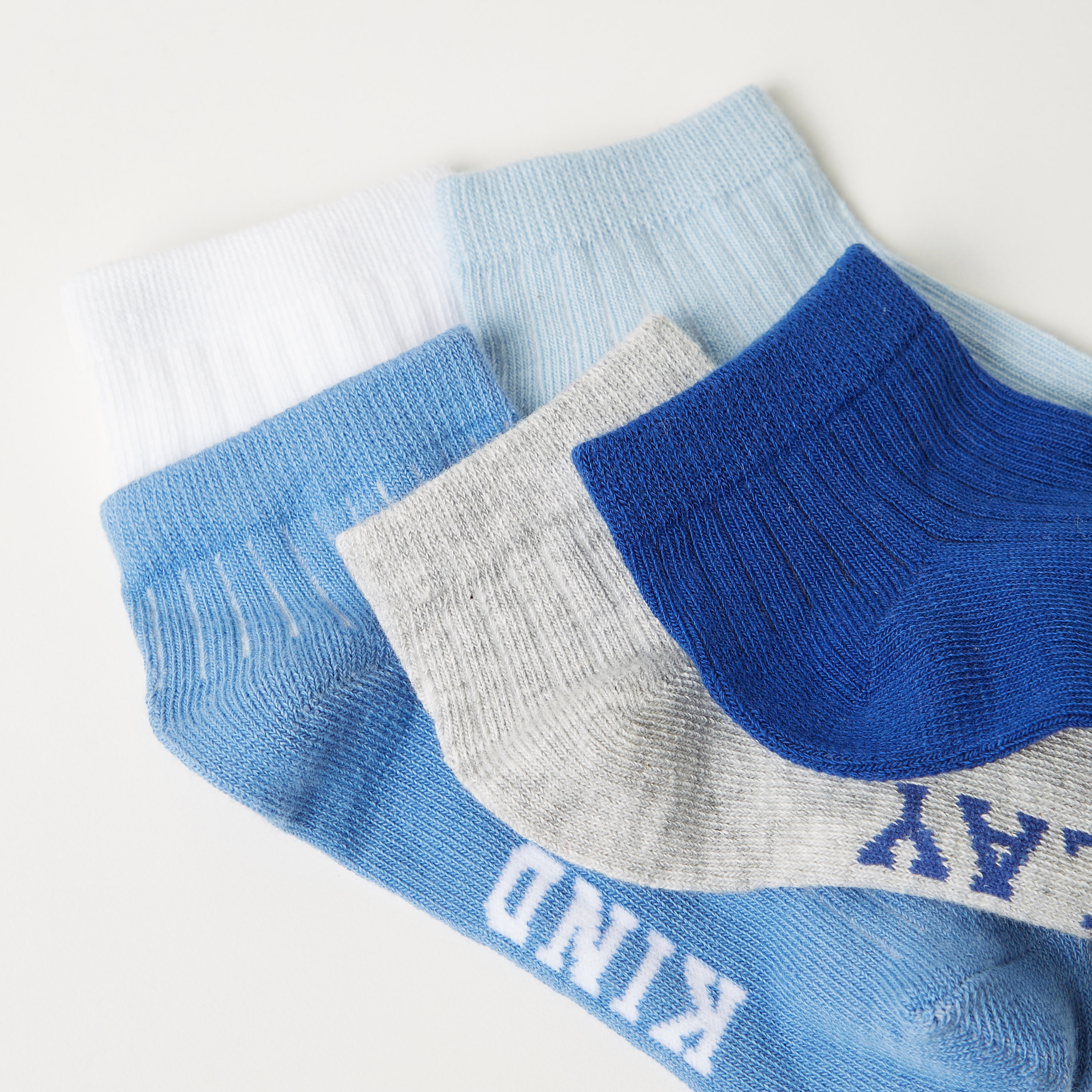 Gloo Textured Ankle Length Socks - Set of 5-boys-accessories-socks-image-3