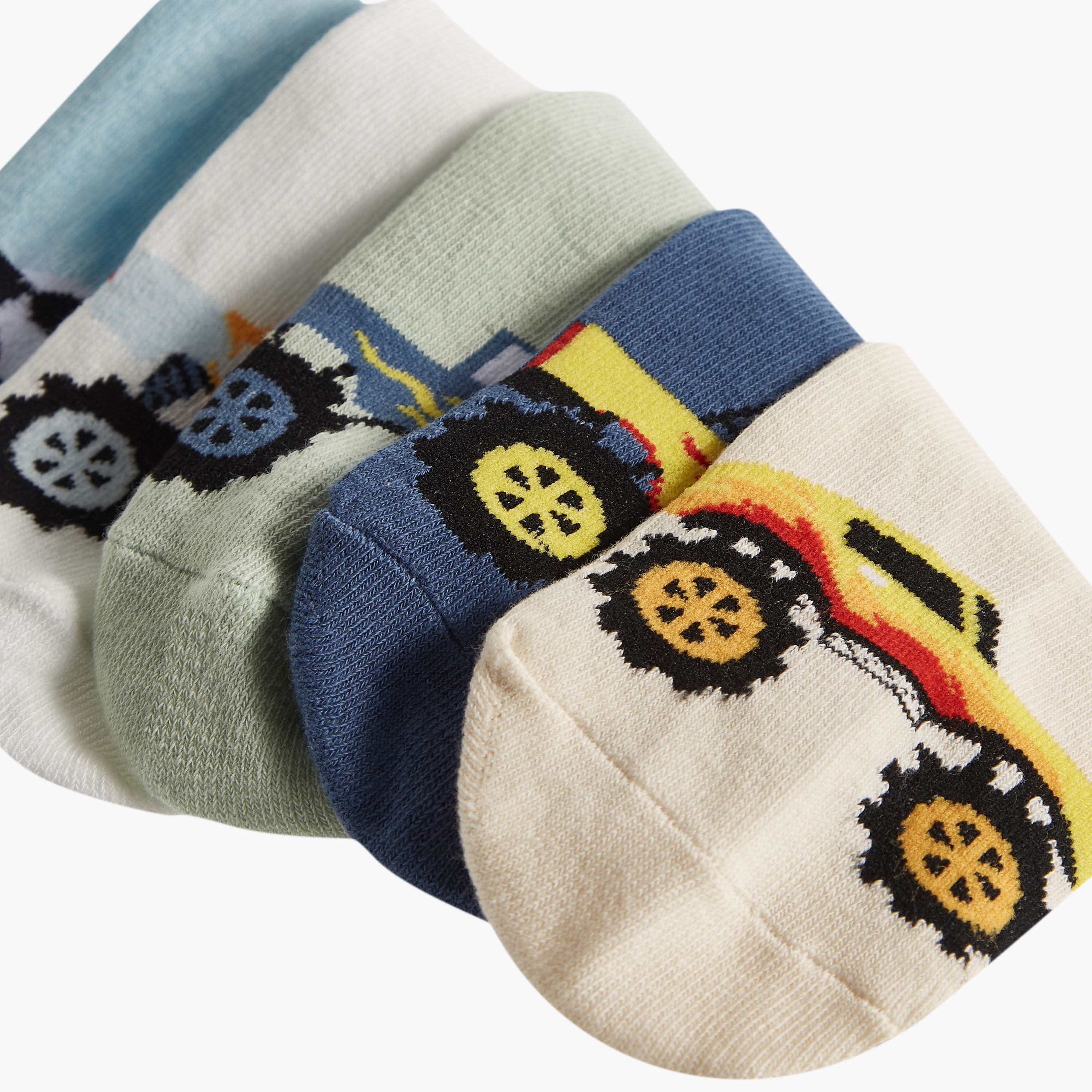 Gloo Vehicle Print Ankle Length Socks - Set of 5-boys-accessories-socks-image-3
