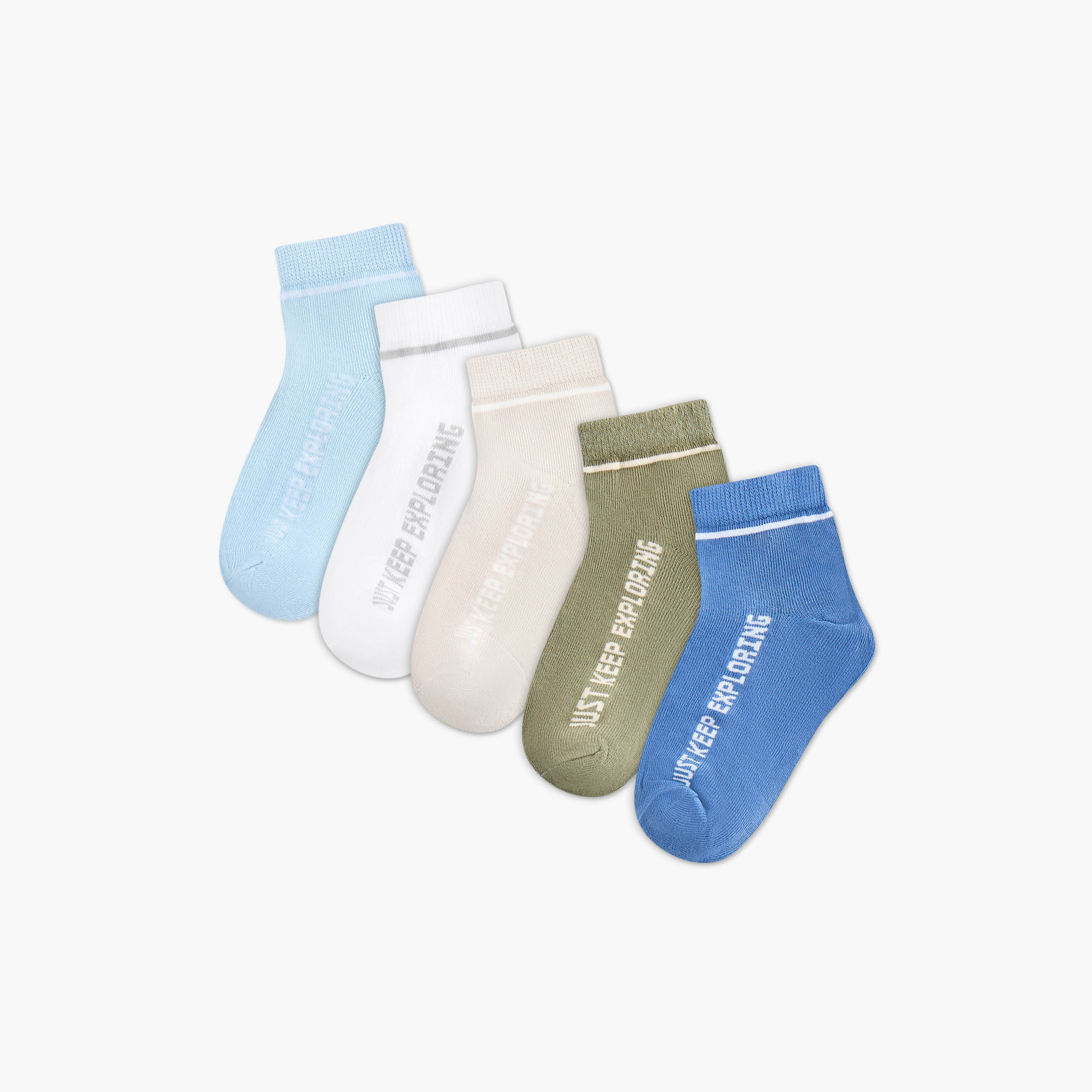 Juniors Striped Ankle Length Socks - Set of 3-baby-boys-accessories-socks-image-1
