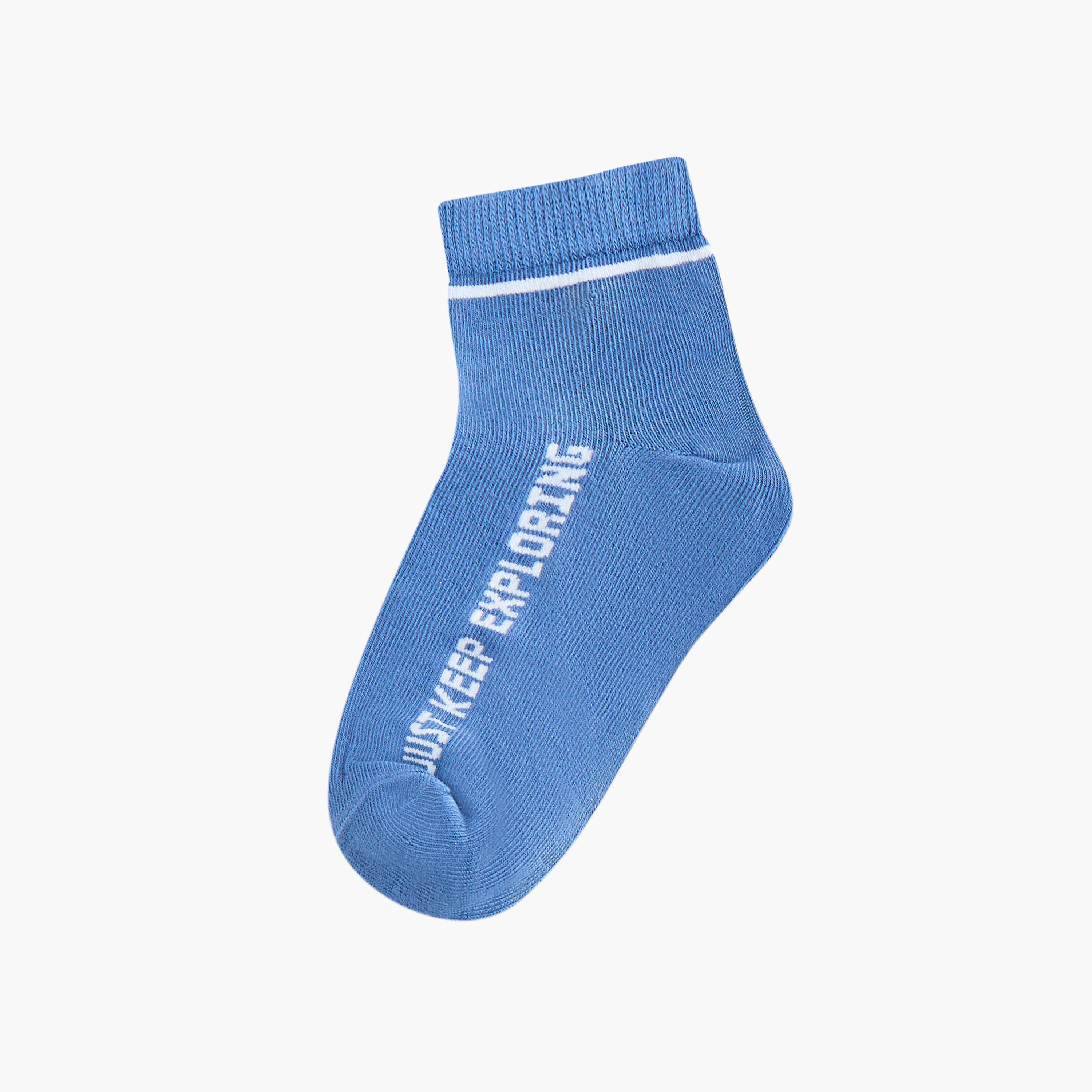 Juniors Striped Ankle Length Socks - Set of 3-baby-boys-accessories-socks-image-2