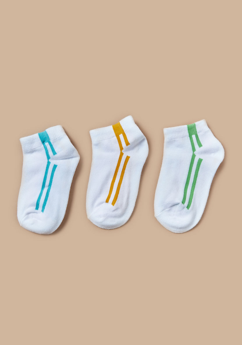 Juniors Striped Ankle Length Socks - Set of 3-Underwear and Socks-image-0