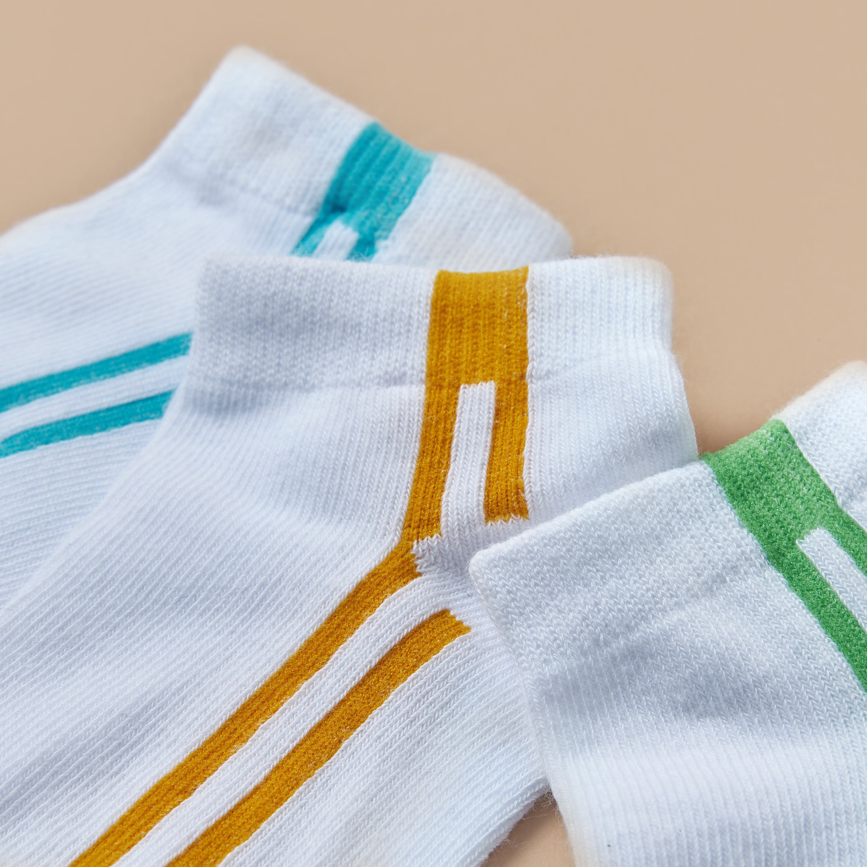 جوارب مخططة طول الكاحل من جونيورز - طقم من 3 أزواج-boys-accessories-socks-image-3