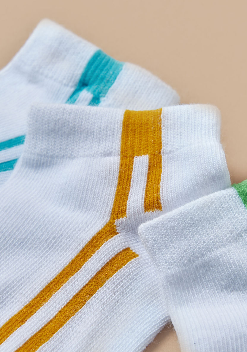 Juniors Striped Ankle Length Socks - Set of 3-Underwear and Socks-image-2