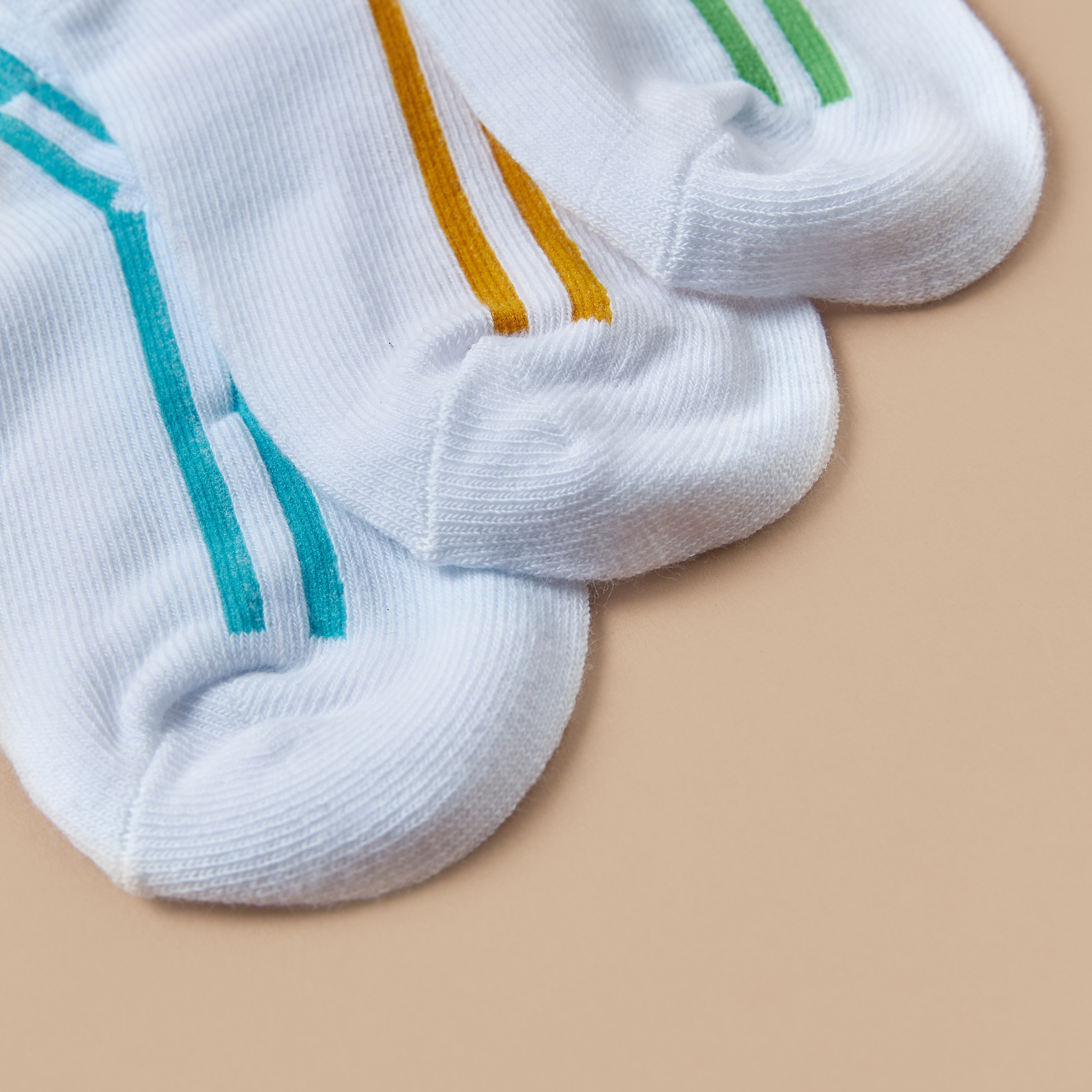 جوارب مخططة طول الكاحل من جونيورز - طقم من 3 أزواج-boys-accessories-socks-image-4