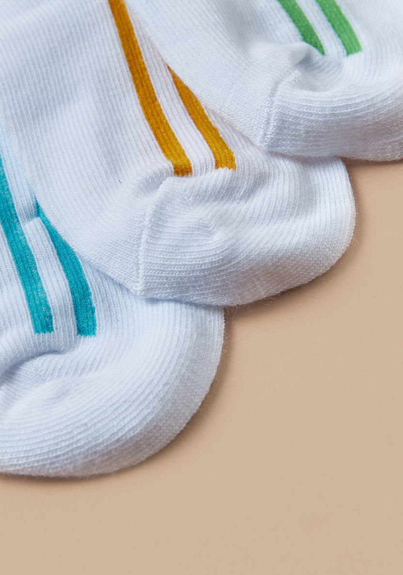 Juniors Striped Ankle Length Socks - Set of 3-Underwear and Socks-image-3