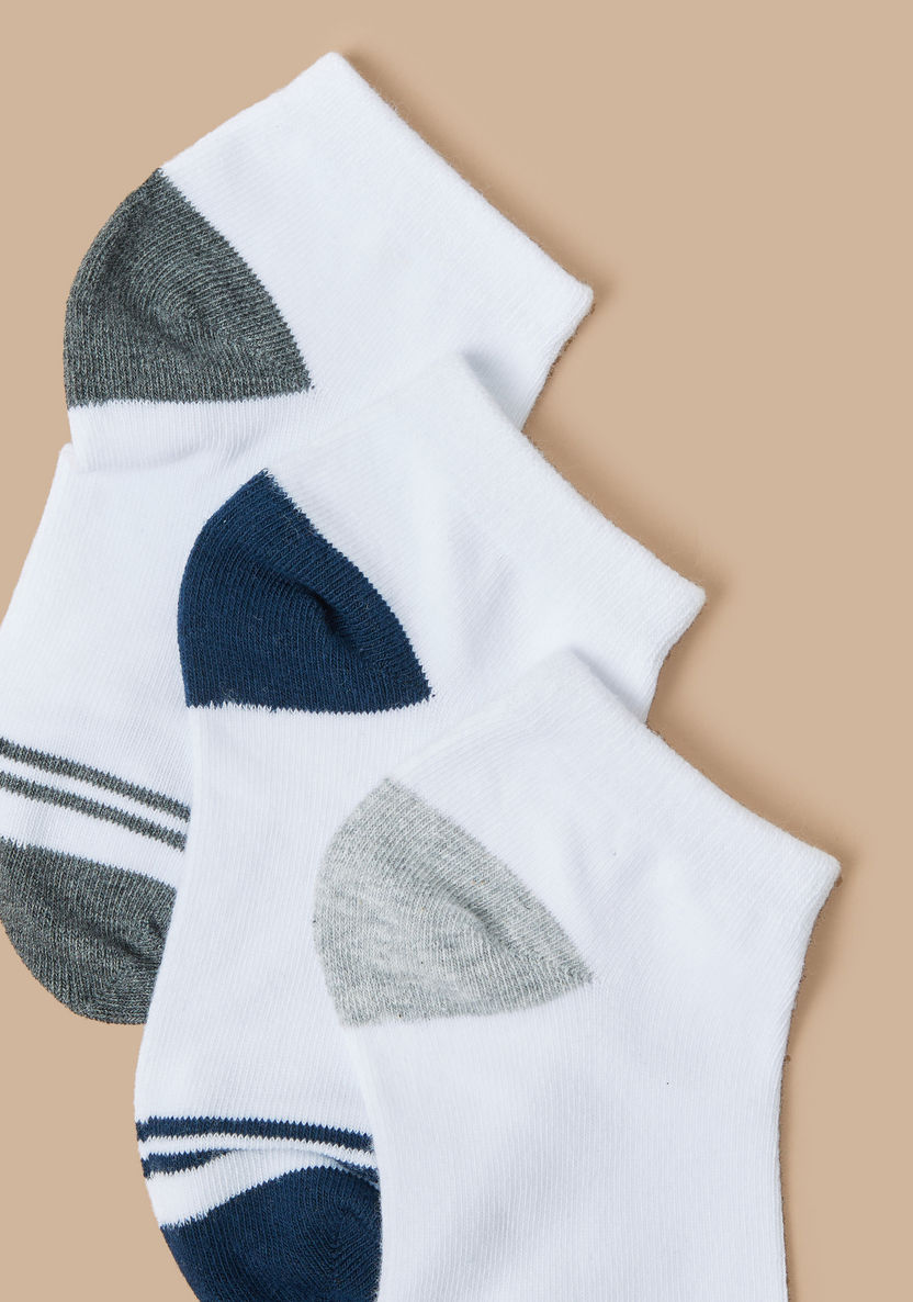 Juniors Colourblock Ankle Length Socks - Set of 3-Socks-image-2
