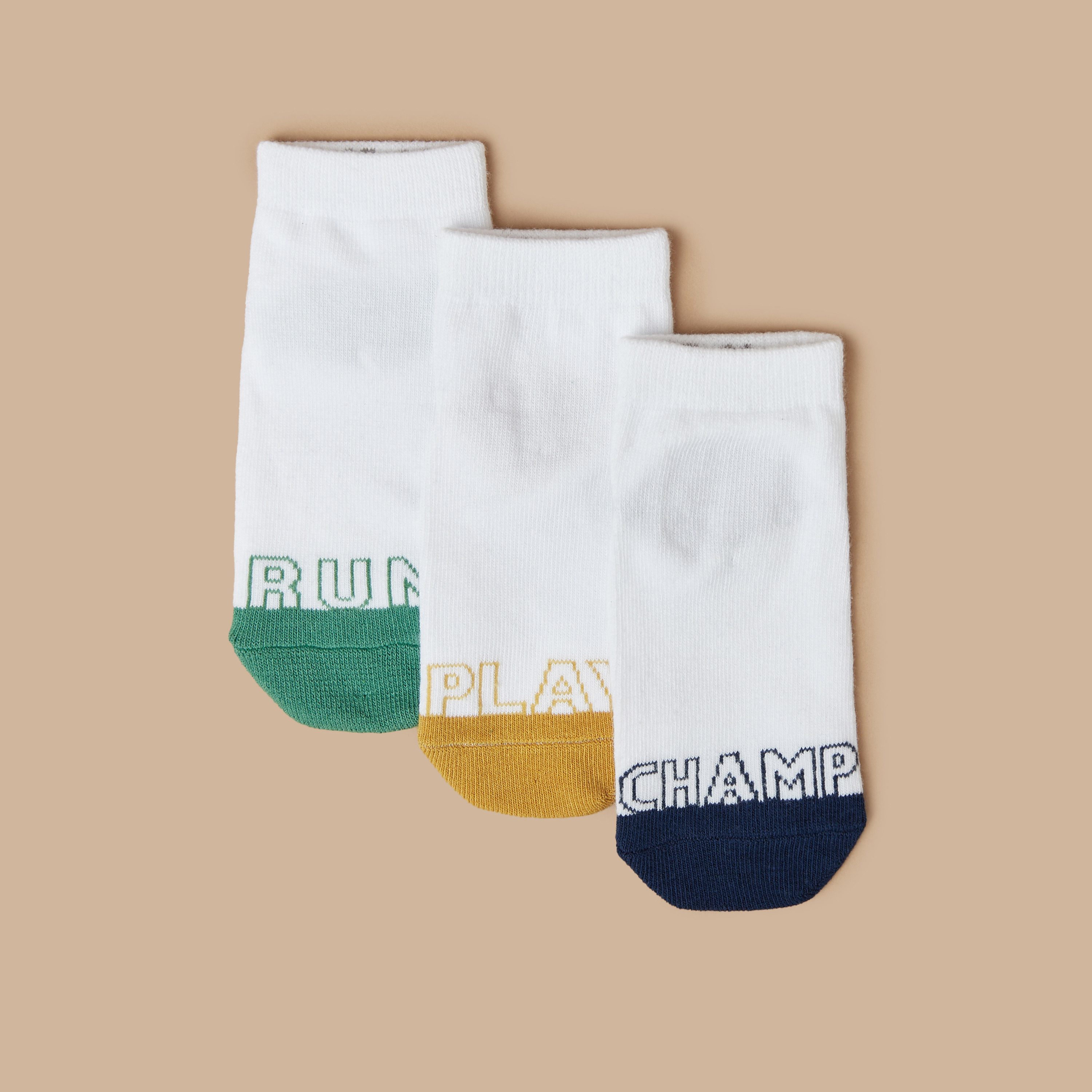 جوارب بطول الكاحل من جونيورز - طقم من 3 أزواج-boys-accessories-socks-image-2