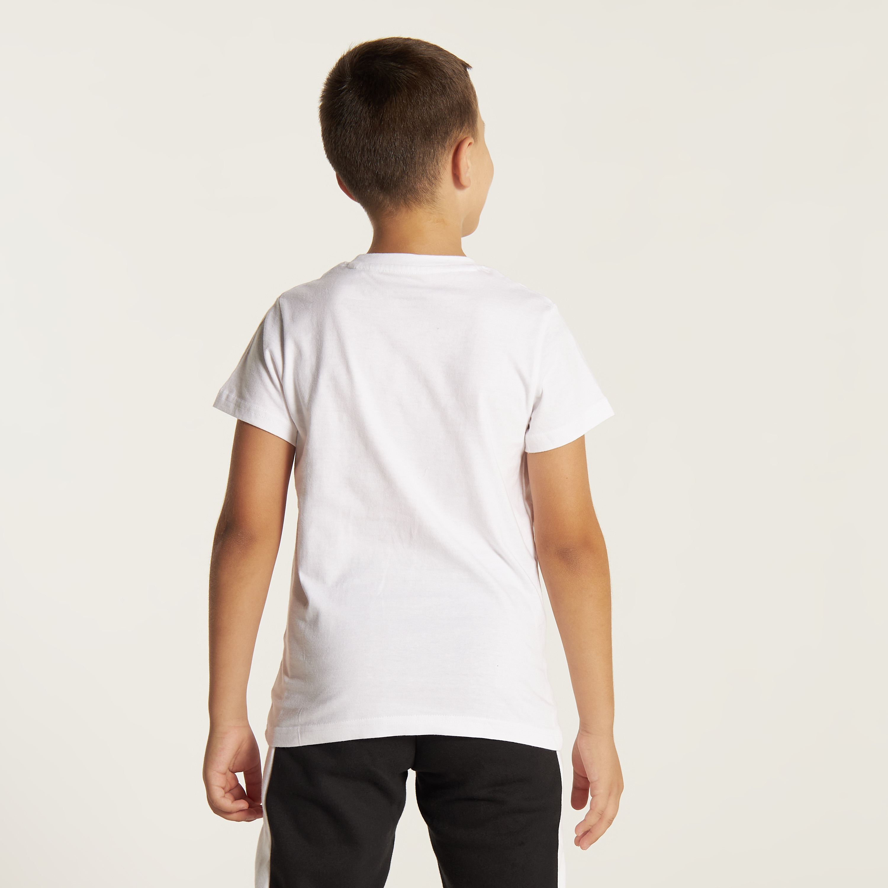 Juniors Solid Crew Neck T-shirt with Short Sleeves-boys-clothing-schoolwear-tshirtsandpolos-image-4