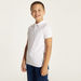 Juniors Solid Polo T-shirt with Short Sleeves and Button Closure-Tops-thumbnail-0