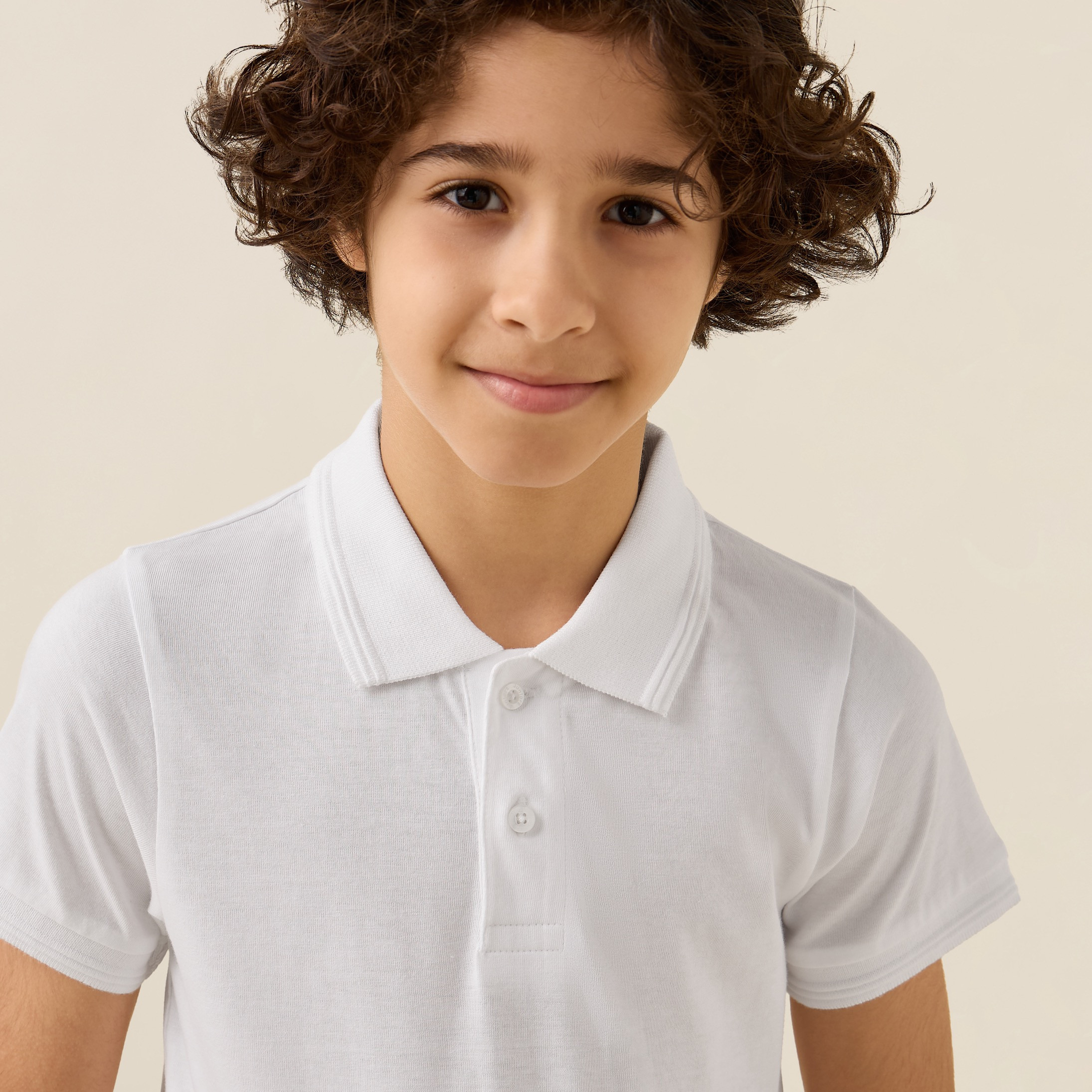 Juniors Solid Polo T-shirt with Short Sleeves and Button Closure-boys-clothing-tshirtsandpolos-image-5