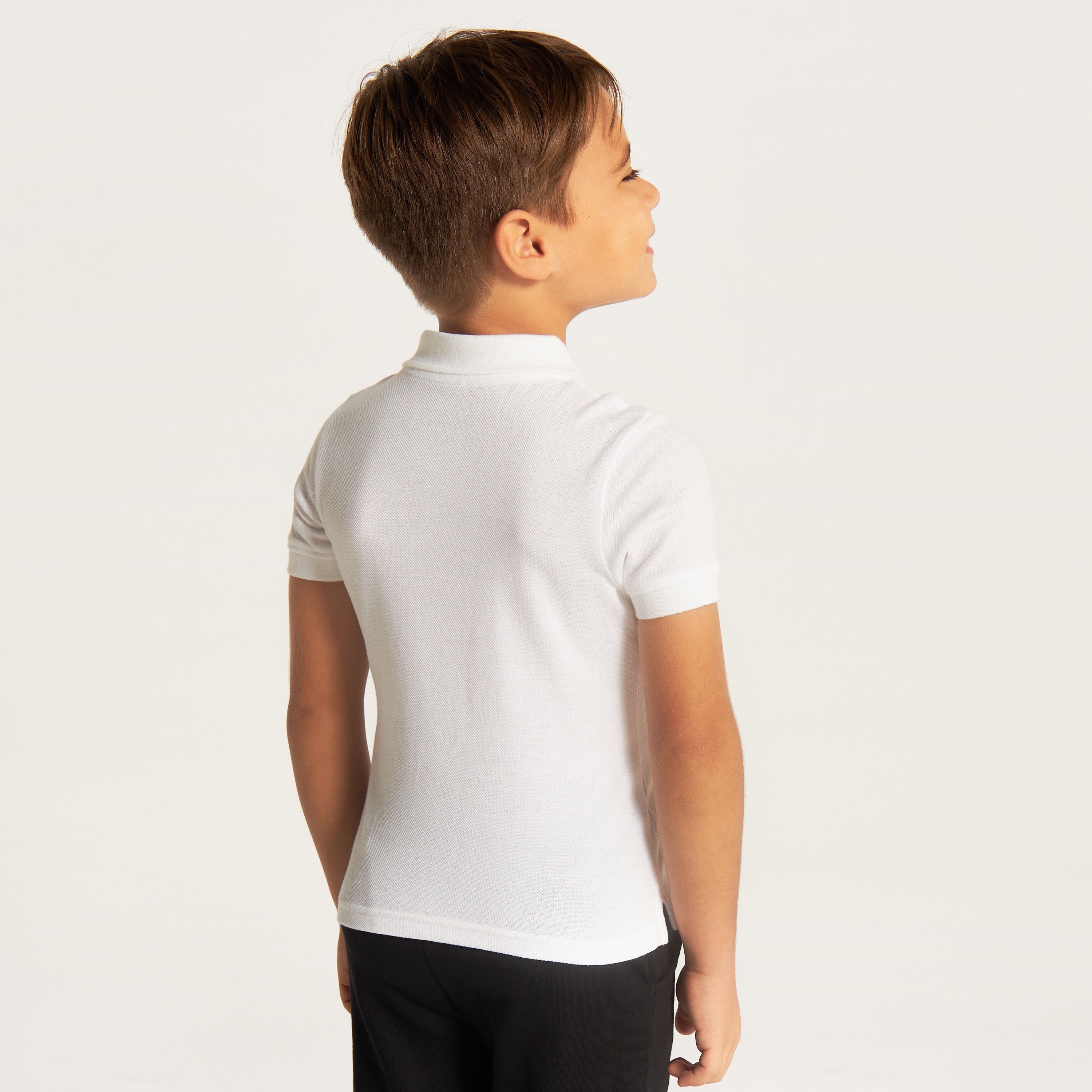 تيشيرت بولو سادة بأكمام قصيرة من جونيورز-boys-clothing-schoolwear-tshirtsandpolos-image-3