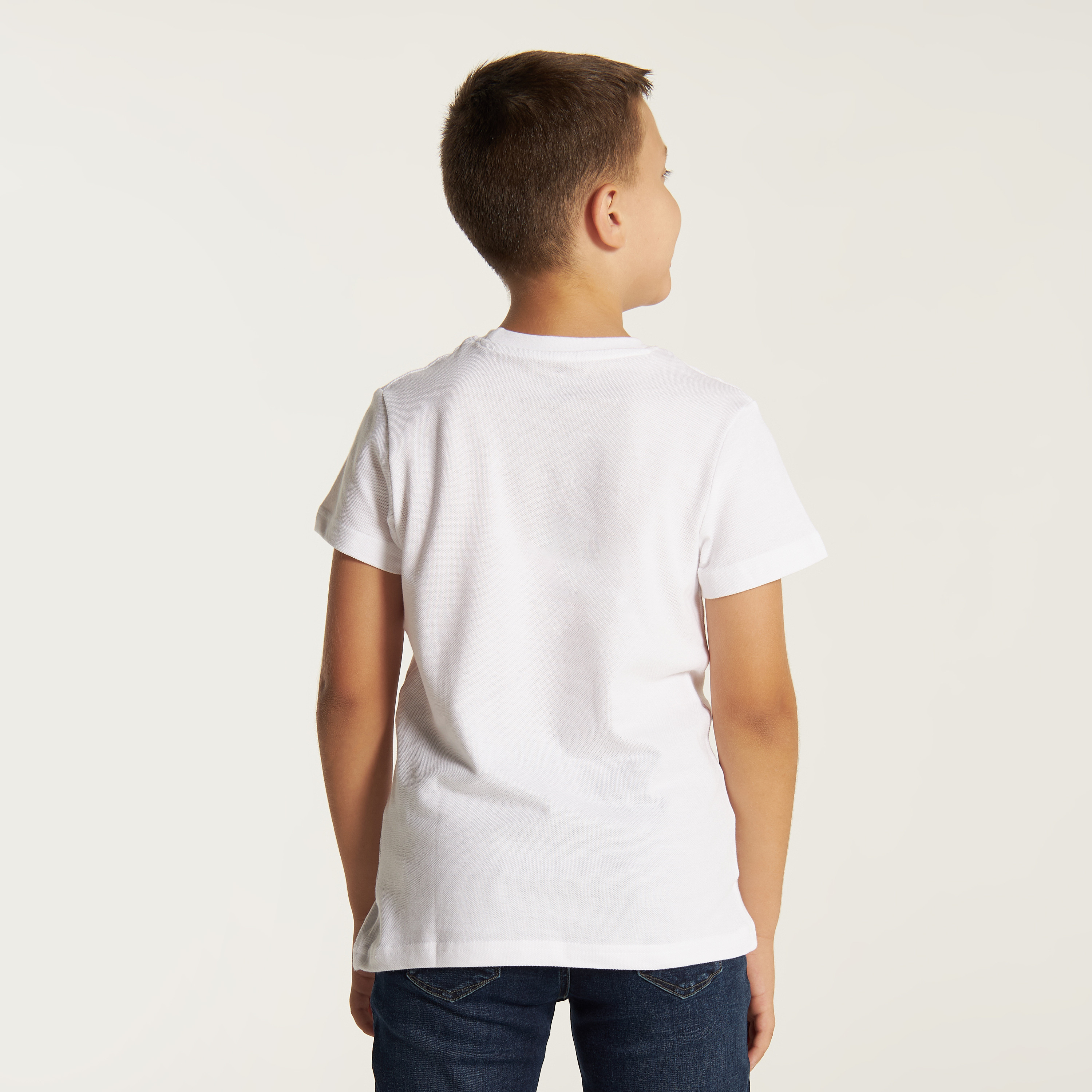 Juniors Solid T-shirt with Crew Neck and Short Sleeves-boys-clothing-schoolwear-tshirtsandpolos-image-4