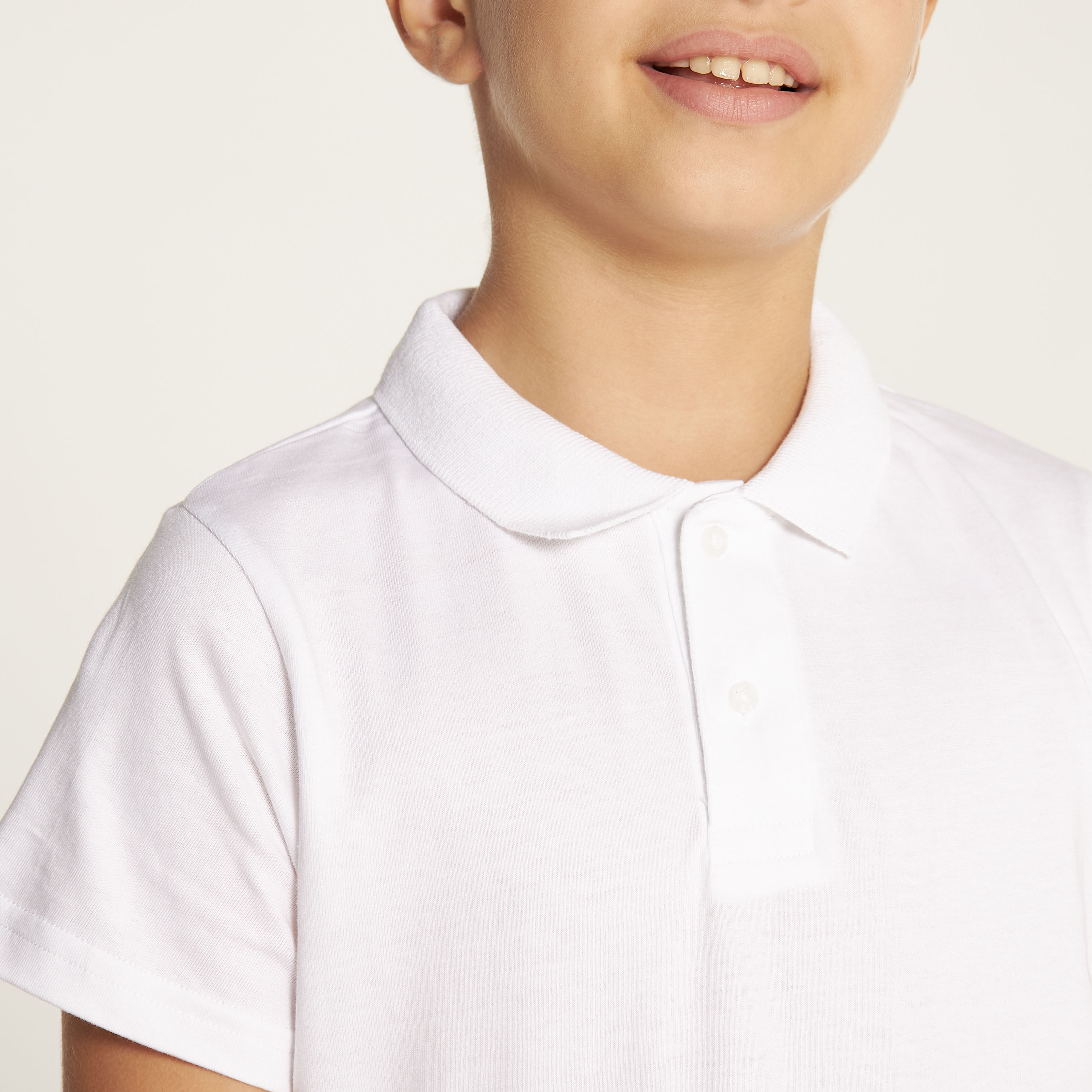 تيشيرت بولو سادة بأكمام قصيرة وأزرار إغلاق من جونيورز-boys-clothing-schoolwear-tshirtsandpolos-image-2