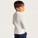 Juniors Solid Polo T-shirt with Long Sleeves and Button Closure-Tops-thumbnailMobile-1