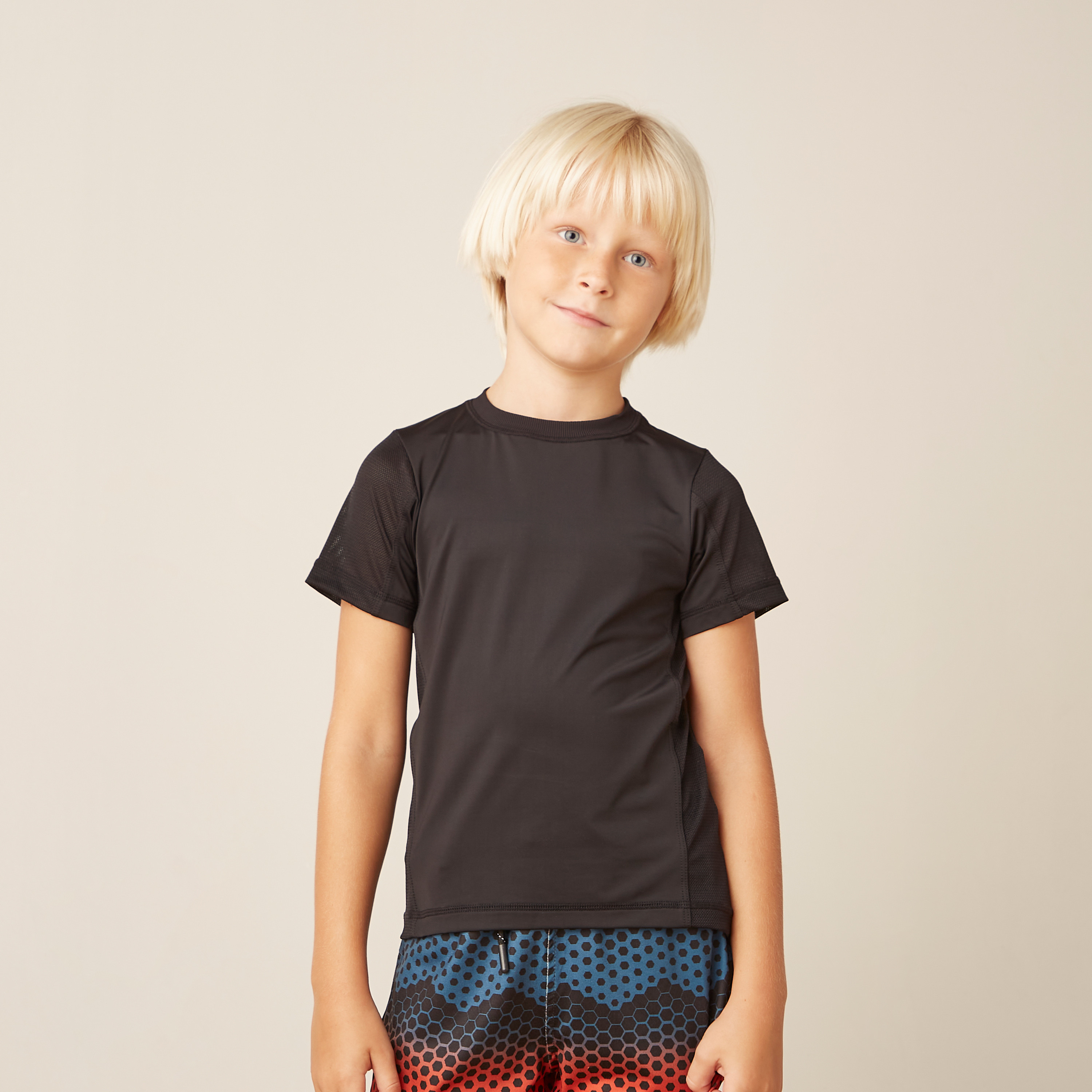 Juniors Panelled T-shirt with Crew Neck-boys-clothing-tshirtsandpolos-image-1
